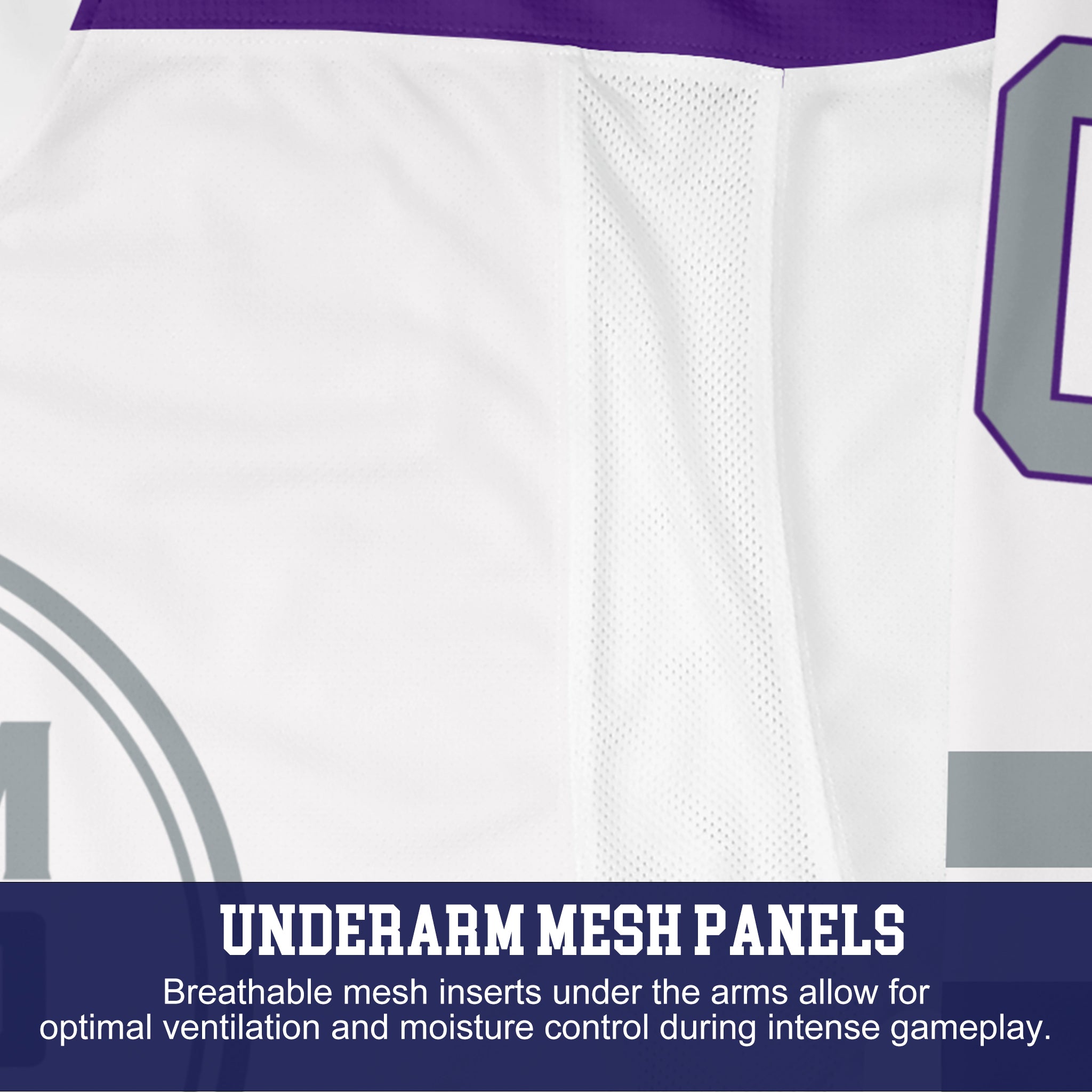 Custom Hockey Jersey Elite Pro EP-202 PurpleWhiteSilver