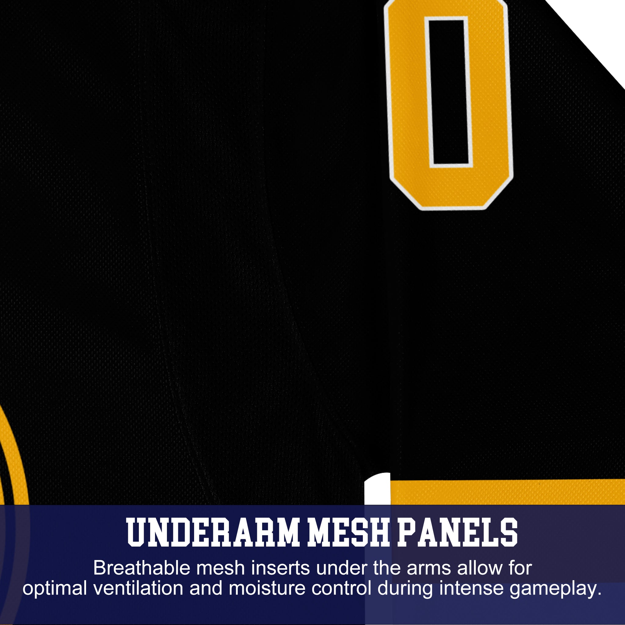 Custom Hockey Jersey Elite Pro EP-301 BlackGoldWhite