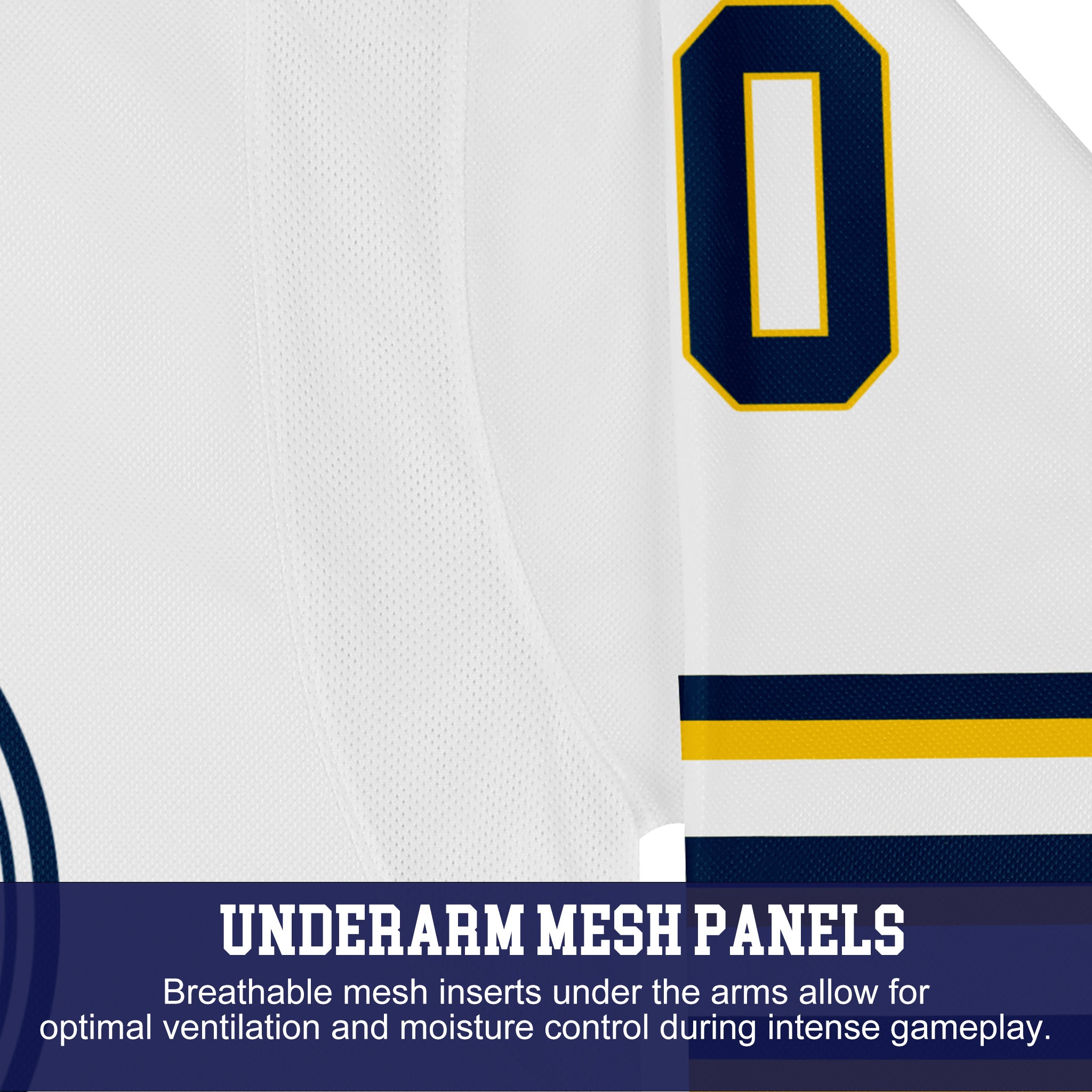 Custom Hockey Jersey Elite Pro EP-302 WhiteNavyGold