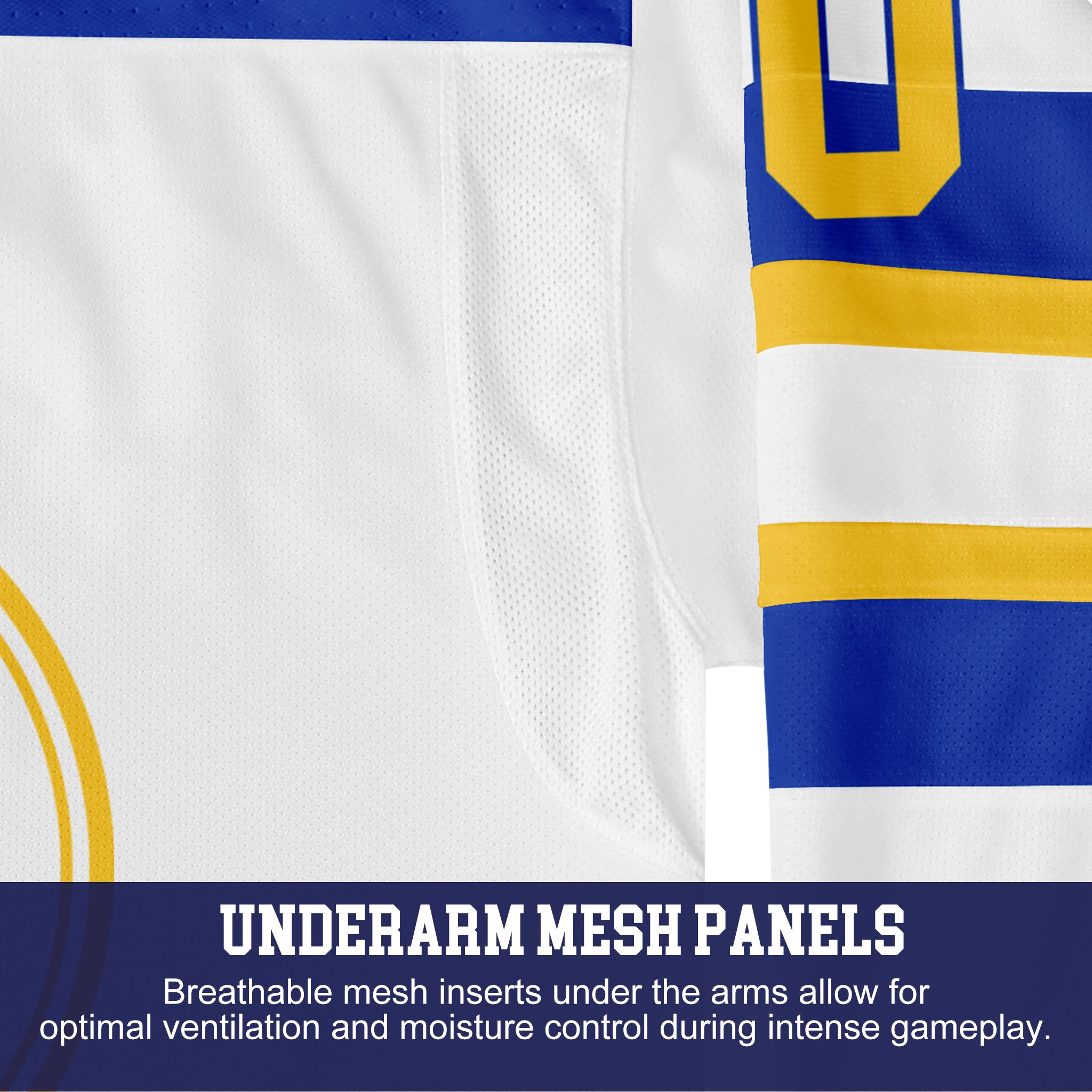 Custom Hockey Jersey Elite Pro EP-103 WhiteRoyalGold