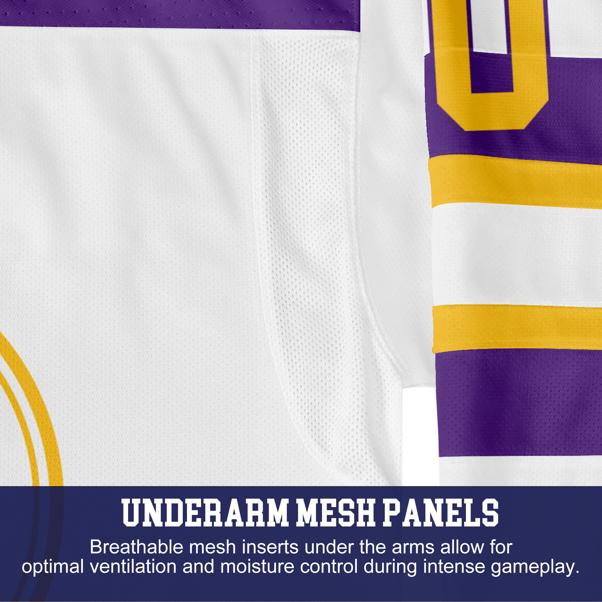 Custom Hockey Jersey Elite Pro EP-103 WhitePurpleGold