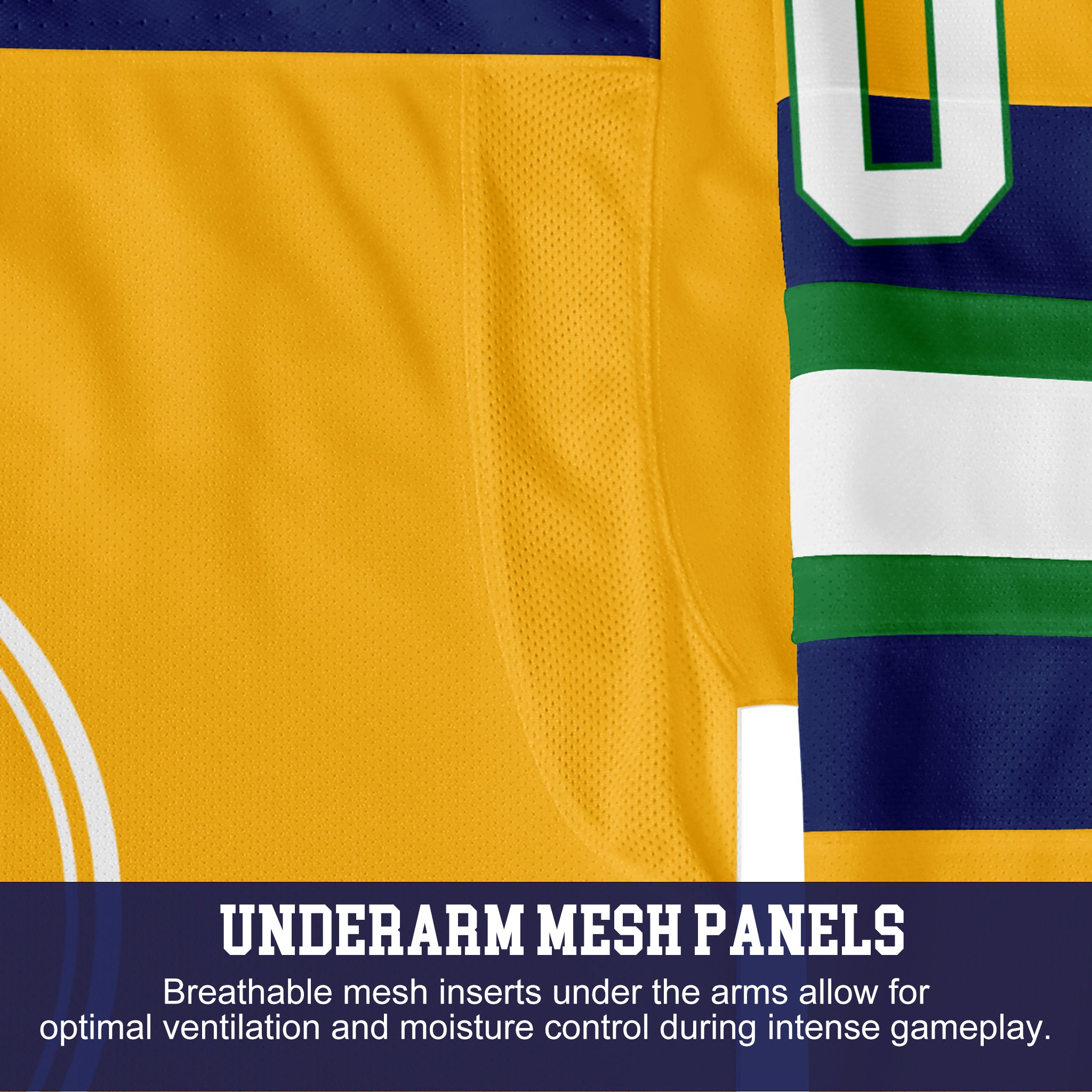 Custom Hockey Jersey Elite Pro EP-105 GoldNavyGreenWhite