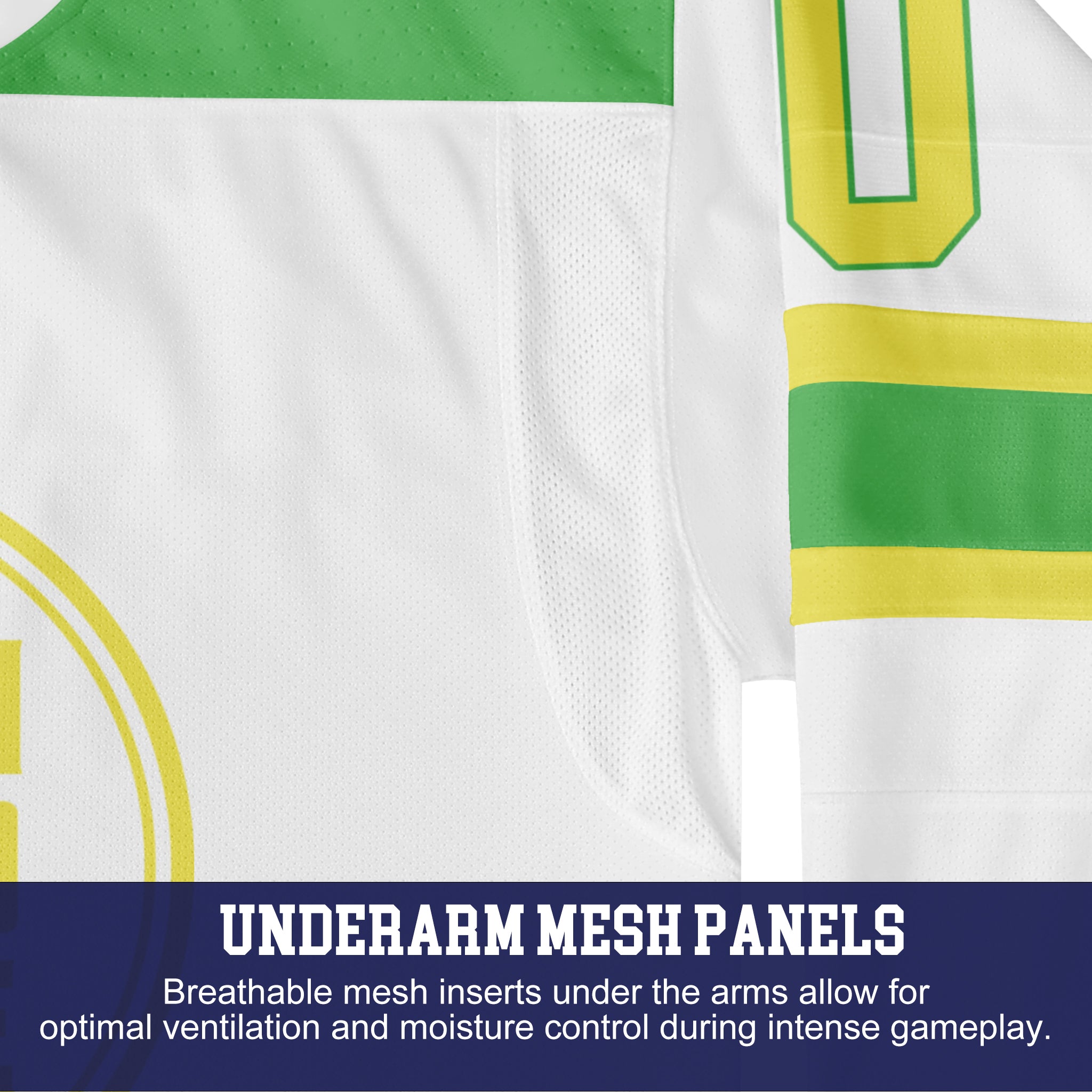 Custom Hockey Jersey Elite Pro EP-101 WhiteYellowGreen