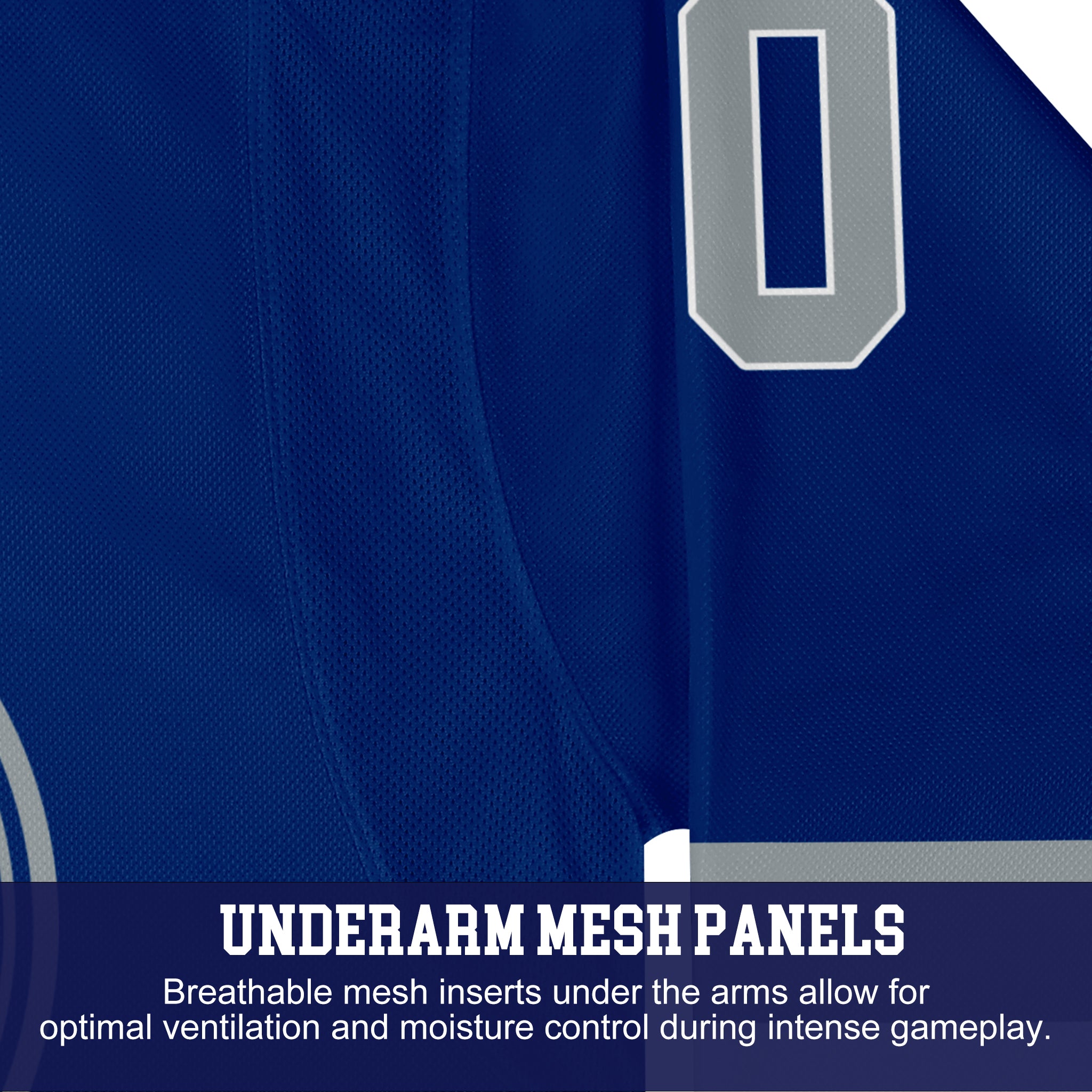 Custom Hockey Jersey Elite Pro EP-301 BlueSilverWhite