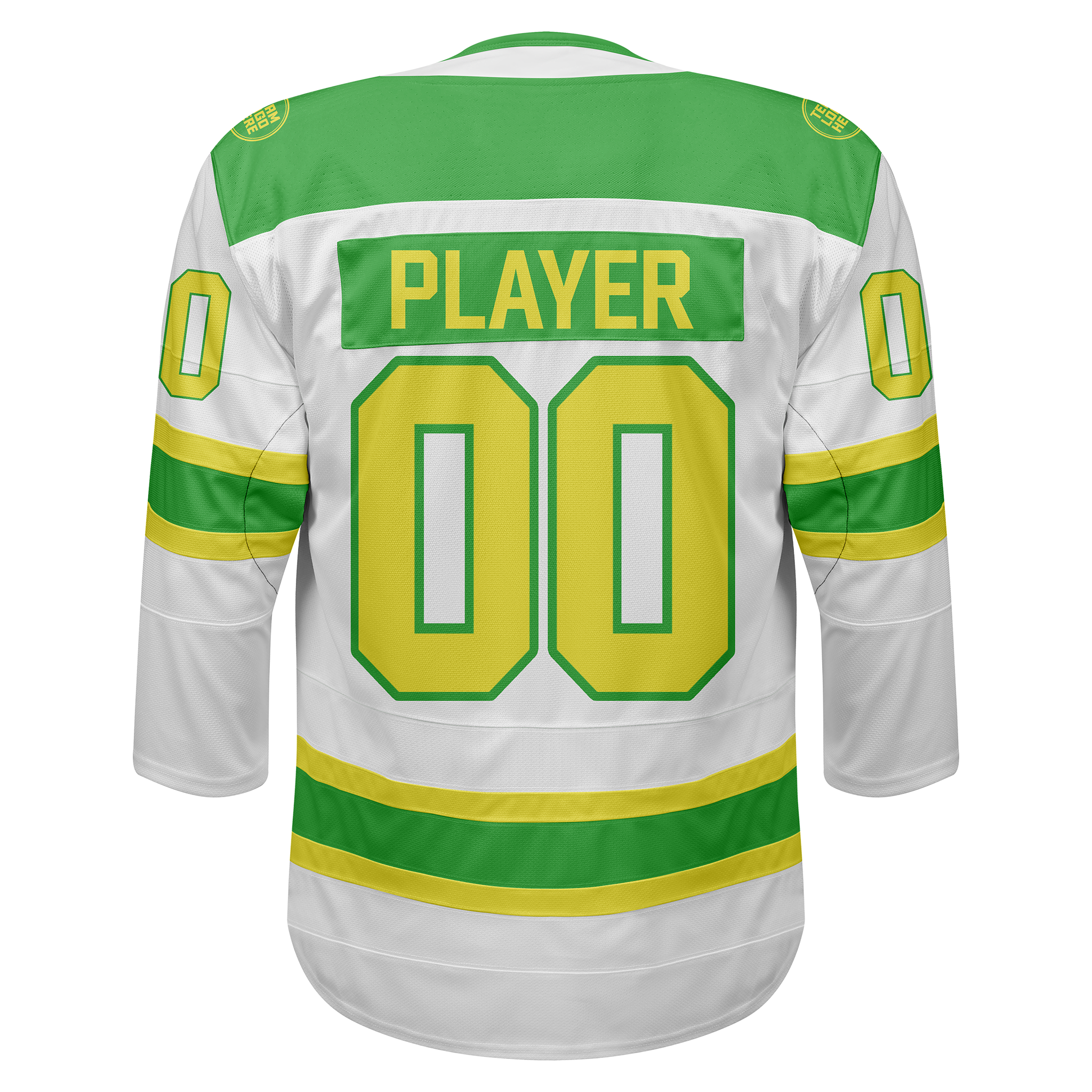 Custom Hockey Jersey Elite Pro EP-101 WhiteYellowGreen