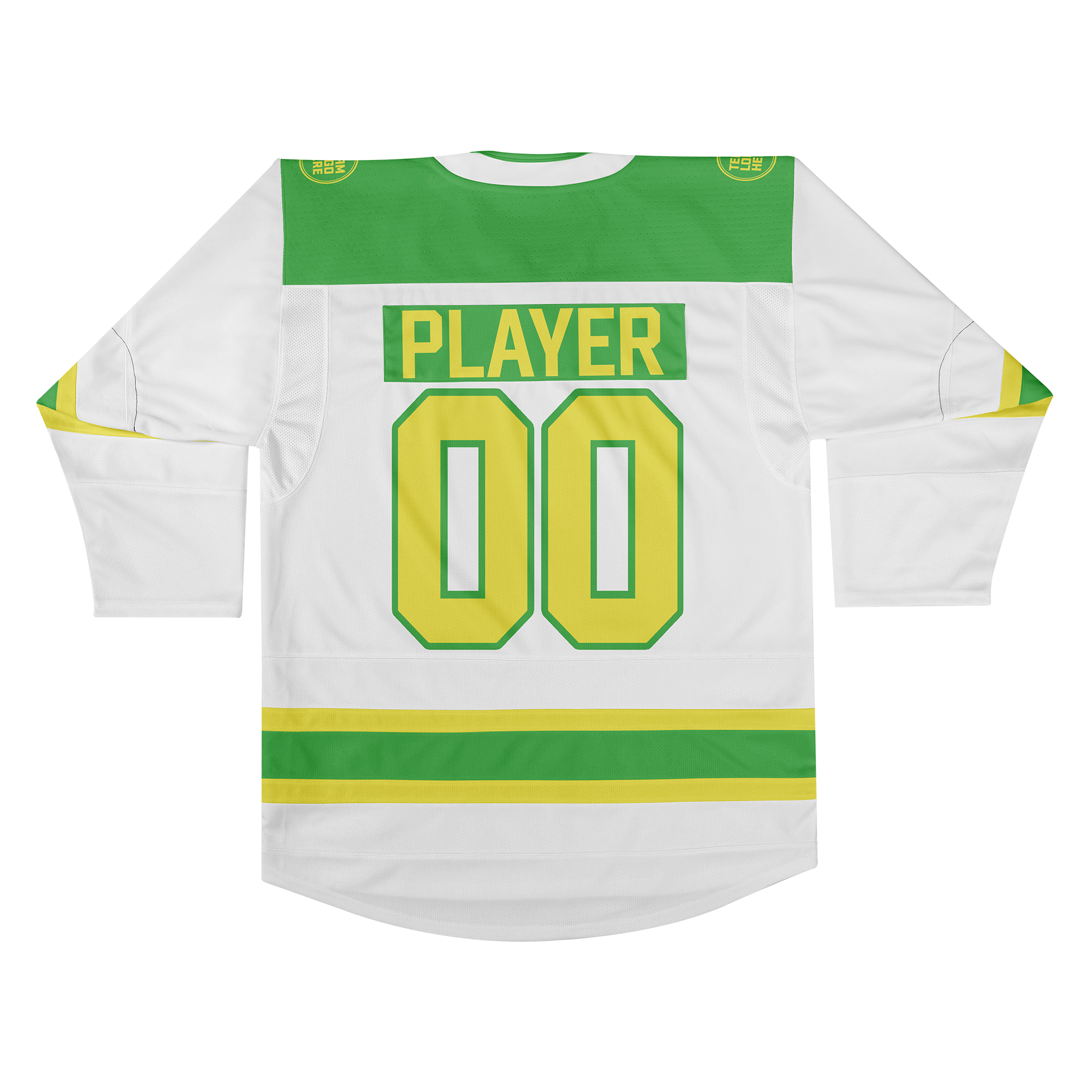 Custom Hockey Jersey Elite Pro EP-101 WhiteYellowGreen