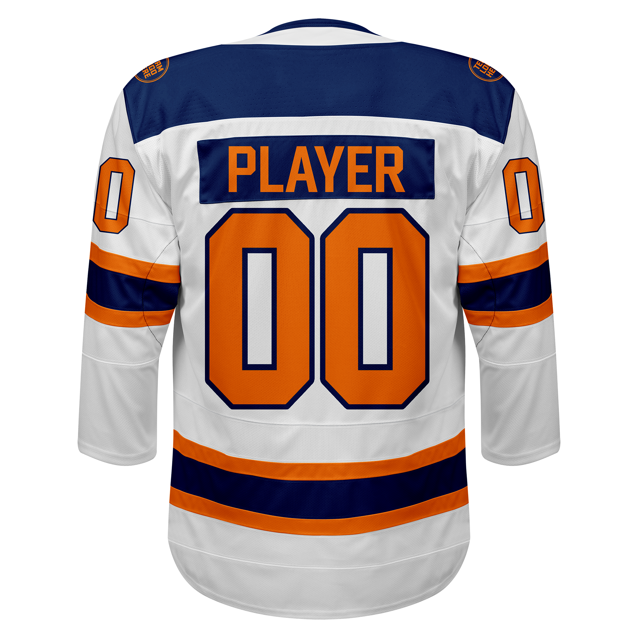 Custom Hockey Jersey Elite Pro EP-101 WhiteOrangeNavy