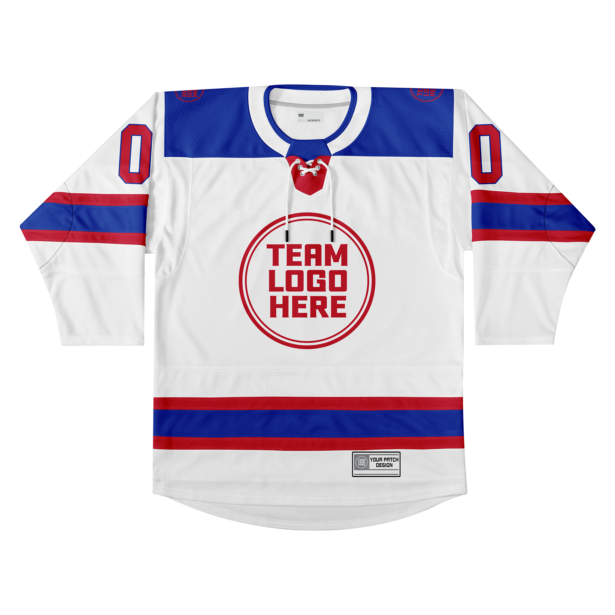 Custom Hockey Jersey Elite Pro EP-101 WhiteRedBlue