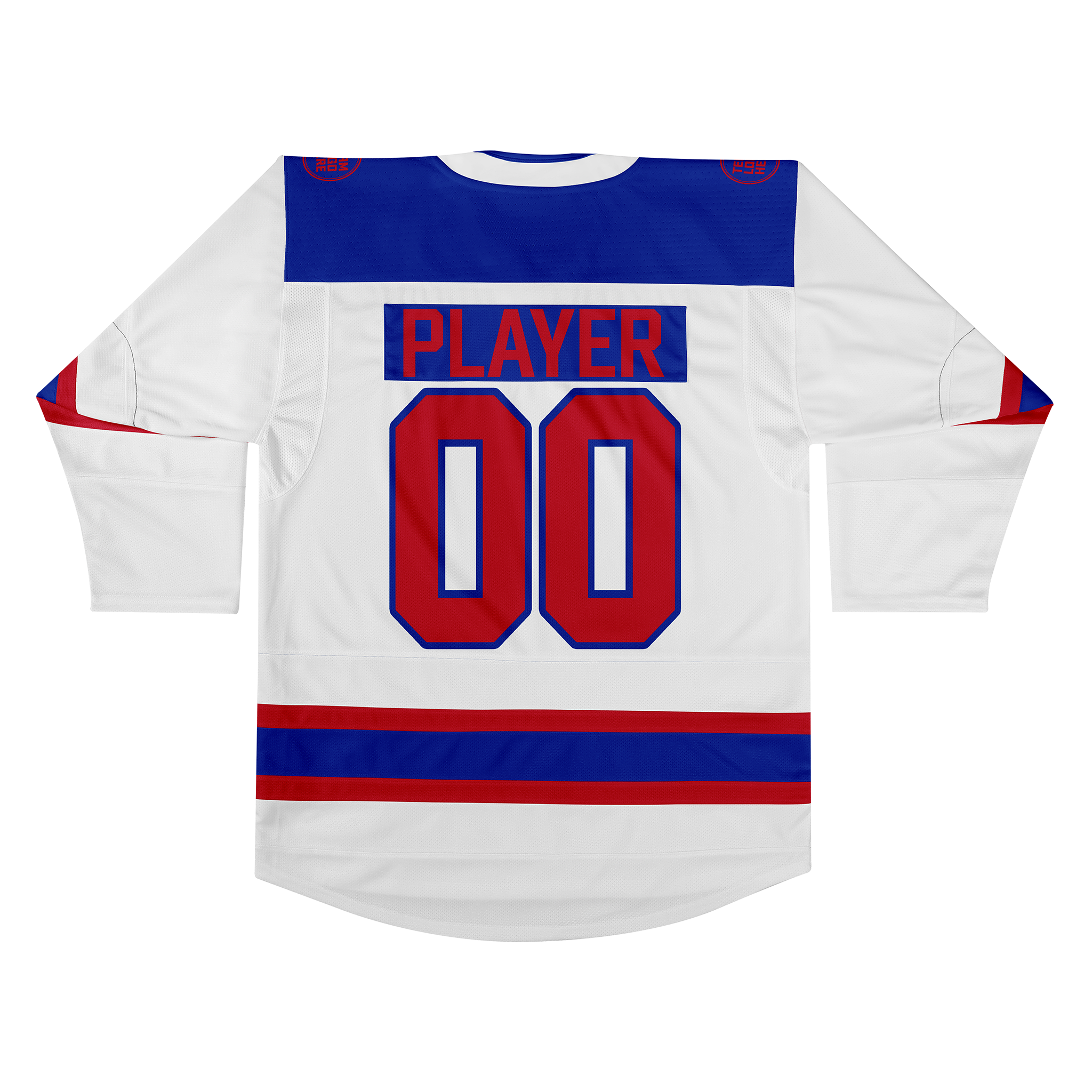 Custom Hockey Jersey Elite Pro EP-101 WhiteRedBlue