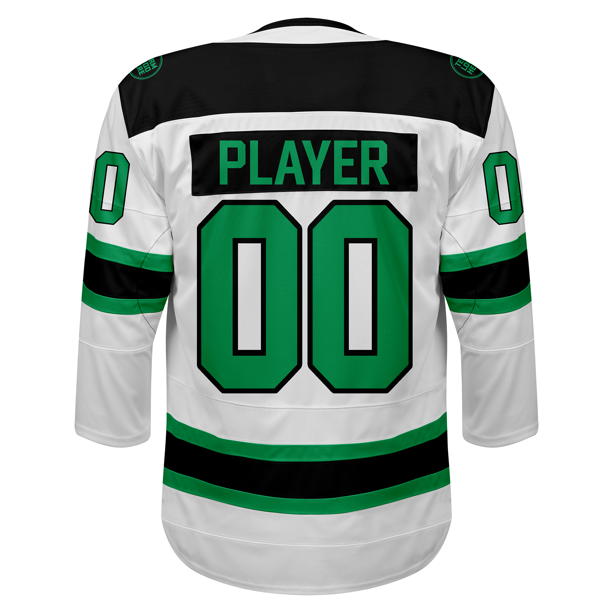 Custom Hockey Jersey Elite Pro EP-101 WhiteGreenBlack