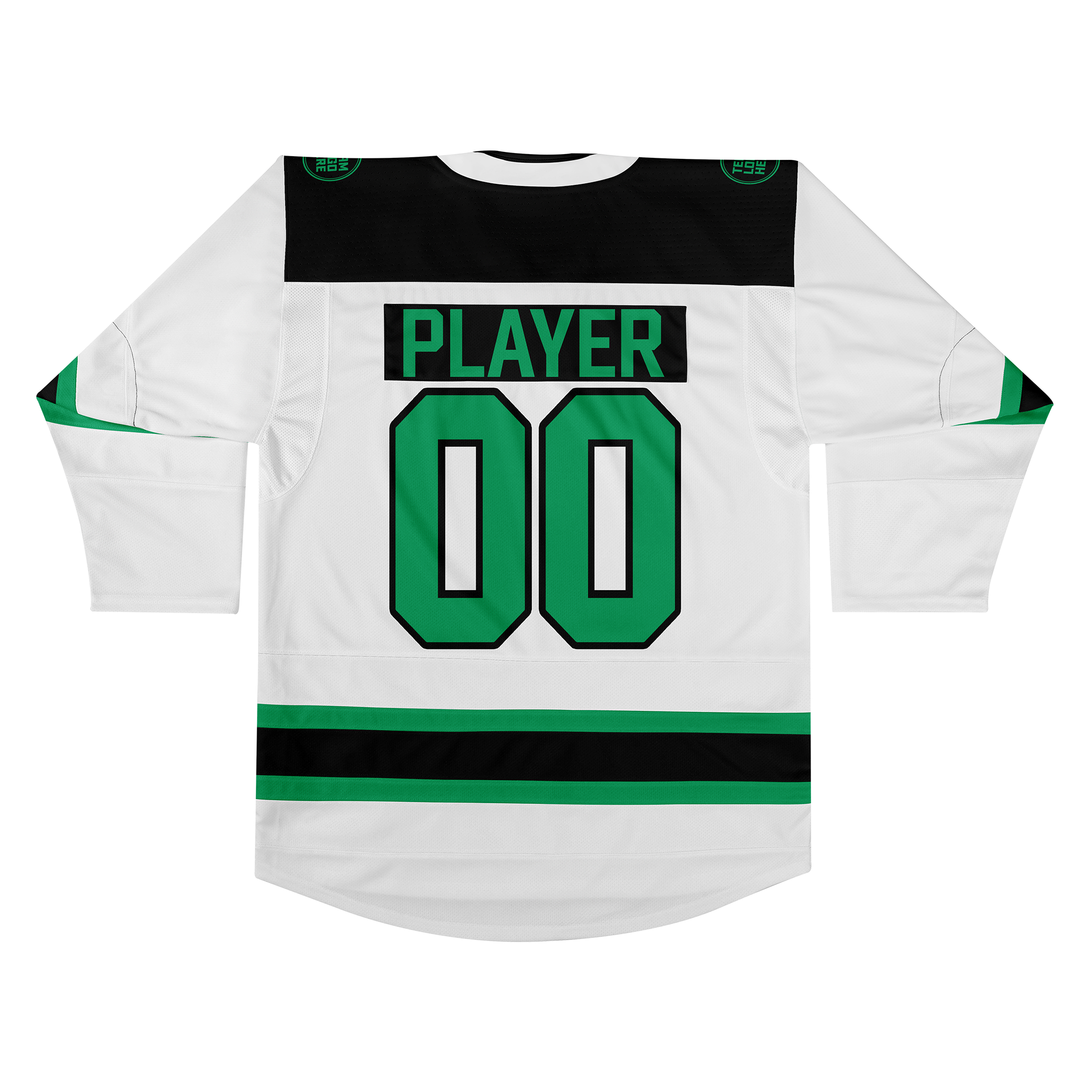 Custom Hockey Jersey Elite Pro EP-101 WhiteGreenBlack
