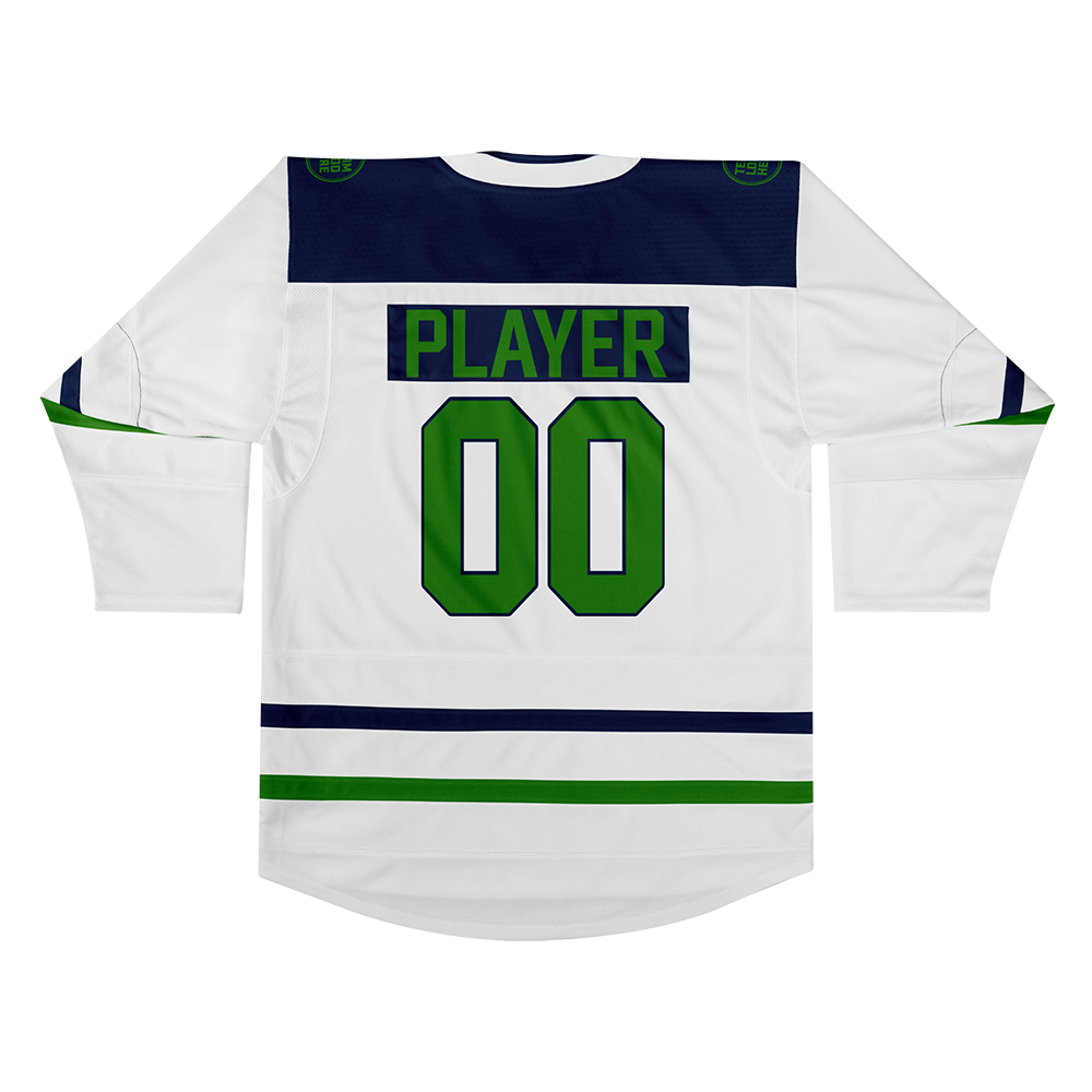 Custom Hockey Jersey Elite Pro EP-102 WhiteBlueGreen