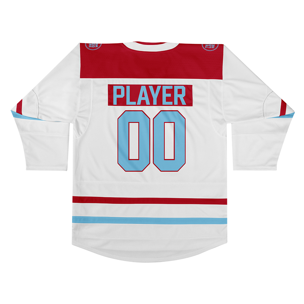 Custom Hockey Jersey Elite Pro EP-102 WhiteRedIceblue