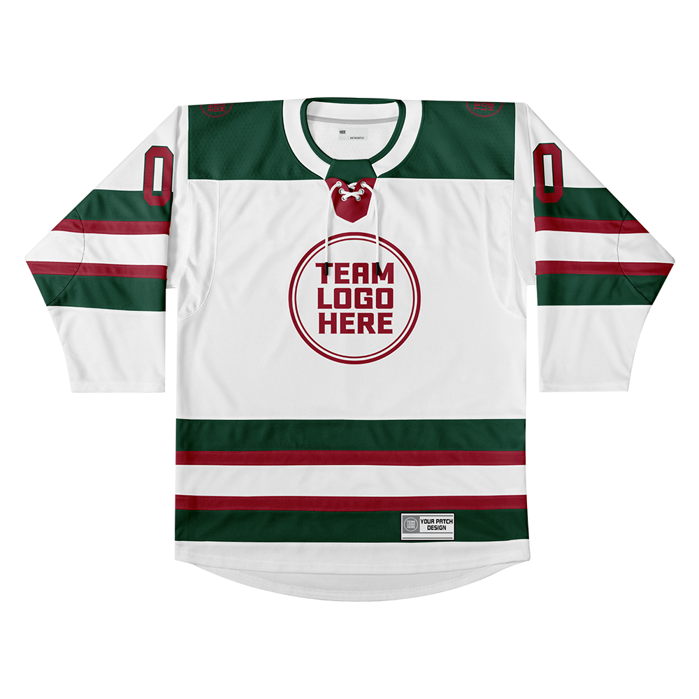Custom Hockey Jersey Elite Pro EP-103 WhiteGreenRed