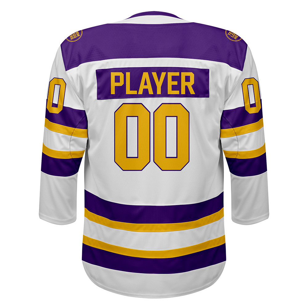Custom Hockey Jersey Elite Pro EP-103 WhitePurpleGold