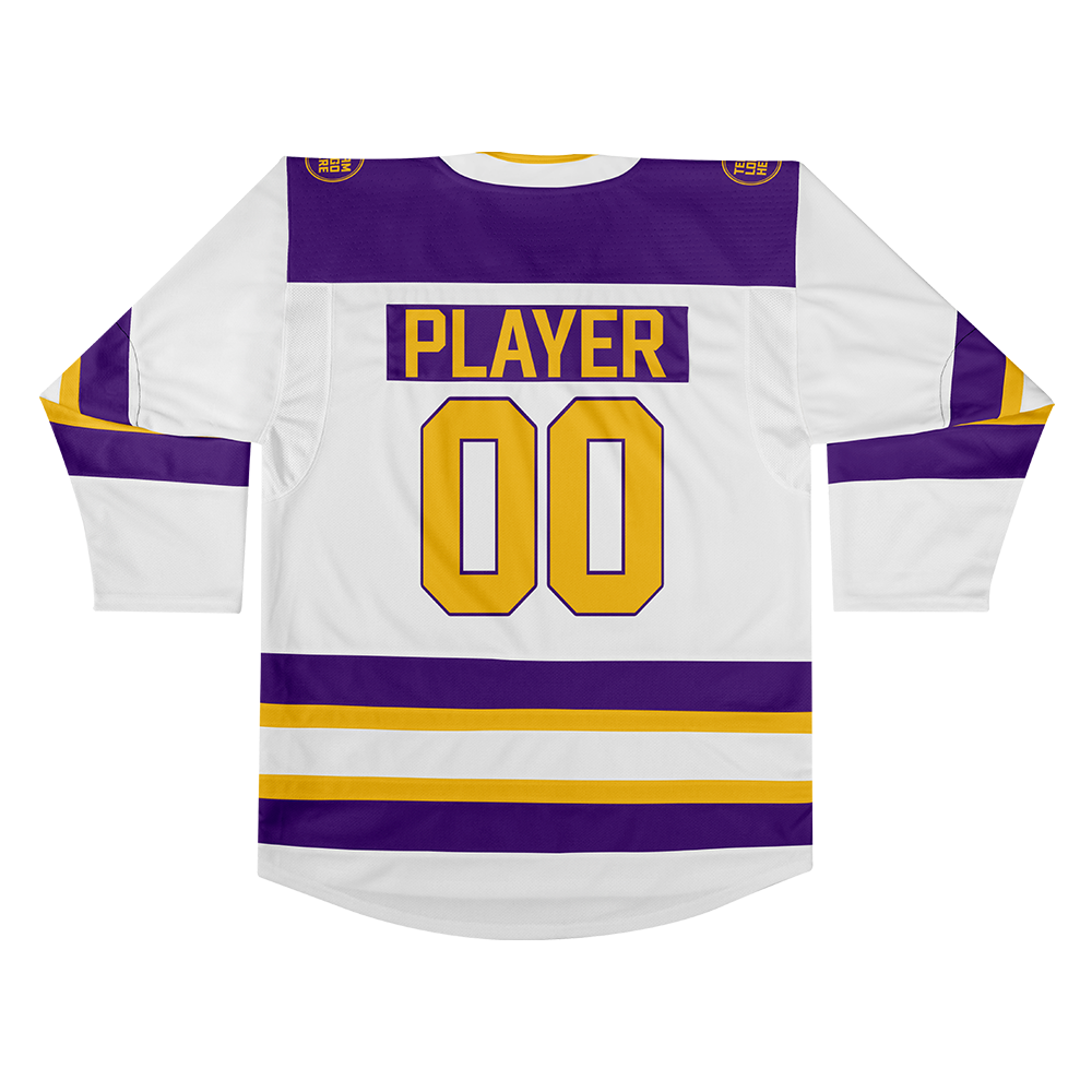 Custom Hockey Jersey Elite Pro EP-103 WhitePurpleGold