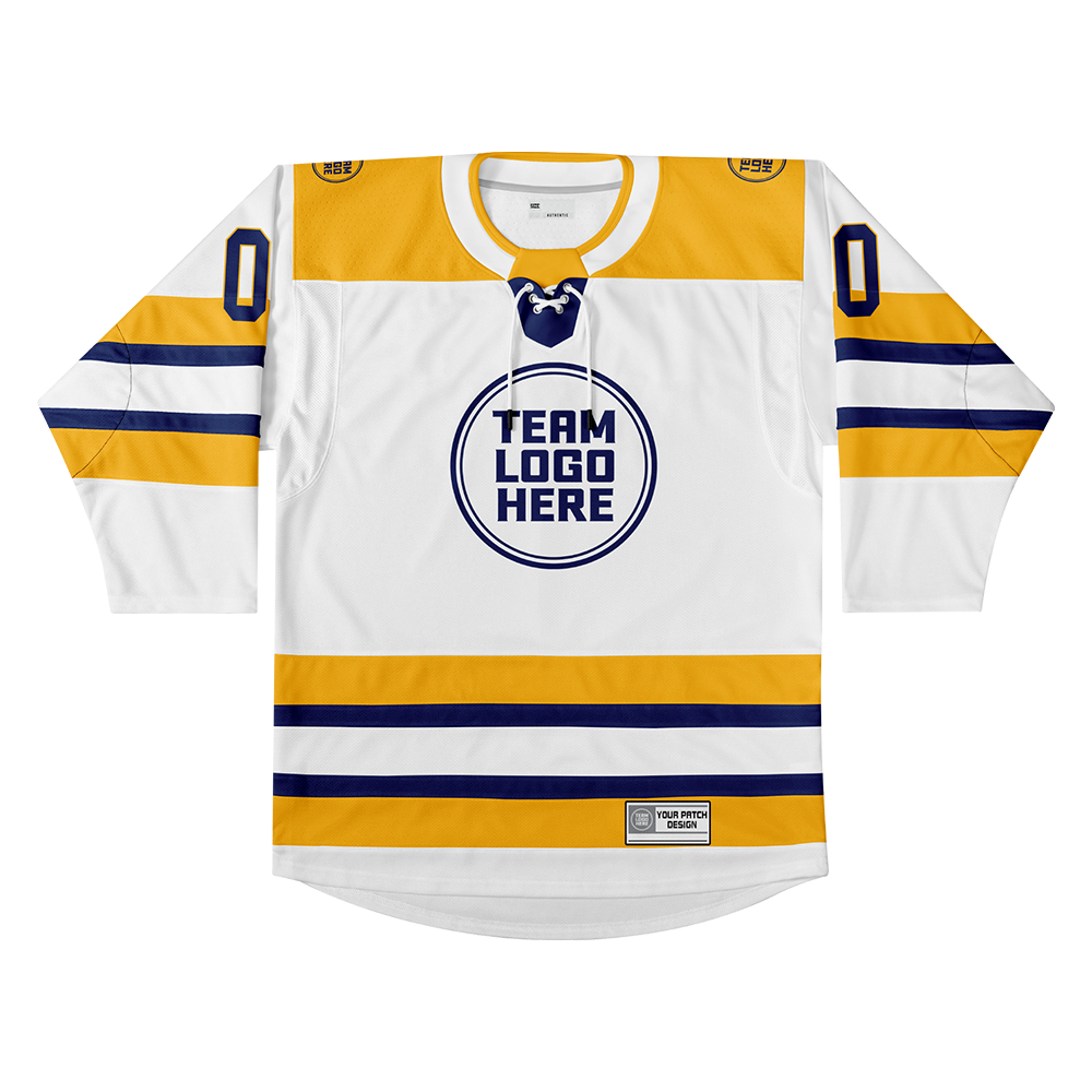 Custom Hockey Jersey Elite Pro EP-103 WhiteGoldNavy