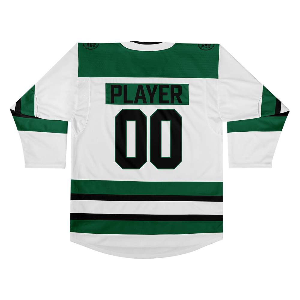 Custom Hockey Jersey Elite Pro EP-103 WhiteGreenBlack