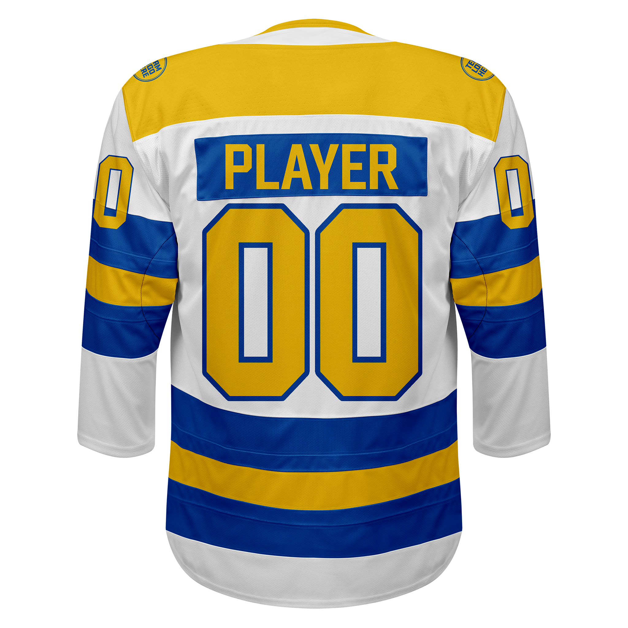 Custom Hockey Jersey Elite Pro EP-104 WhiteRoyalYellow