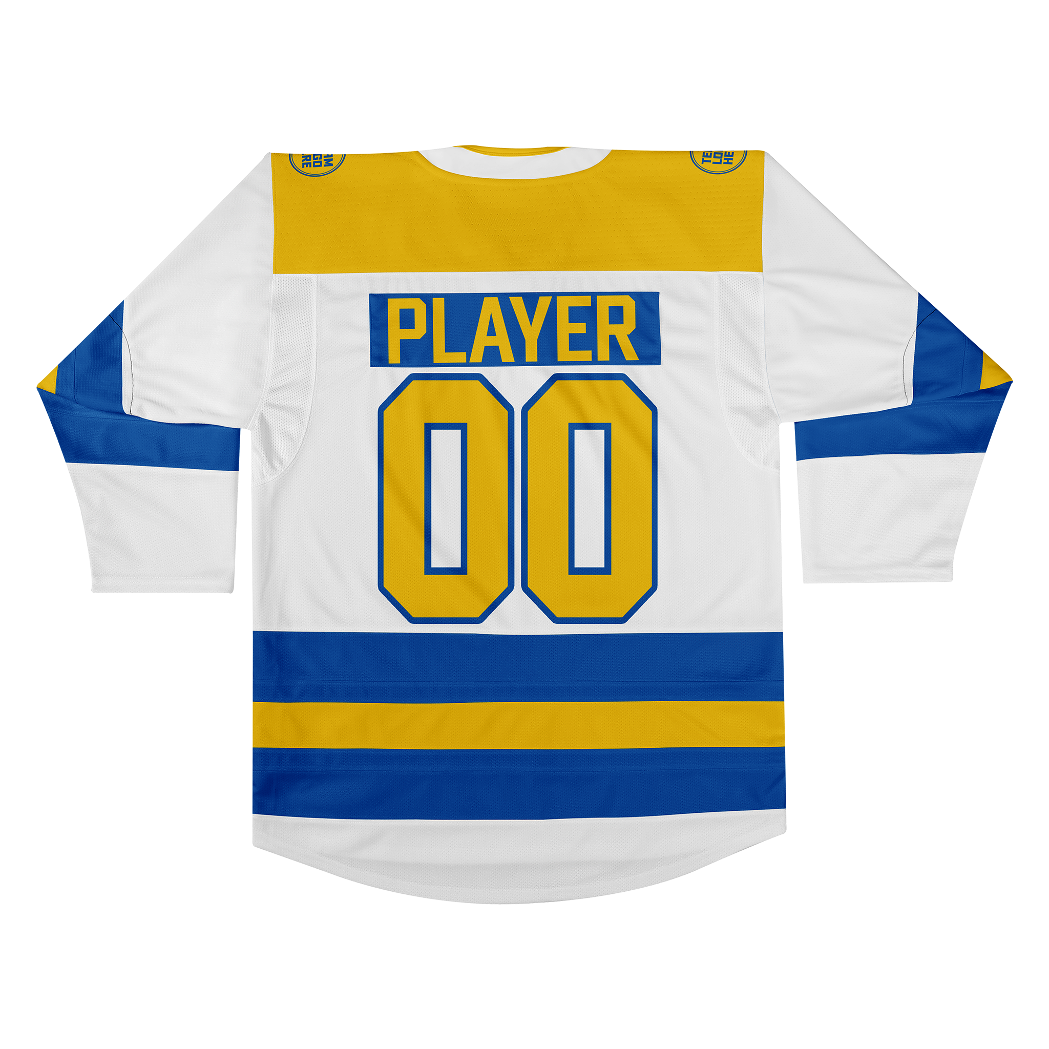 Custom Hockey Jersey Elite Pro EP-104 WhiteRoyalYellow