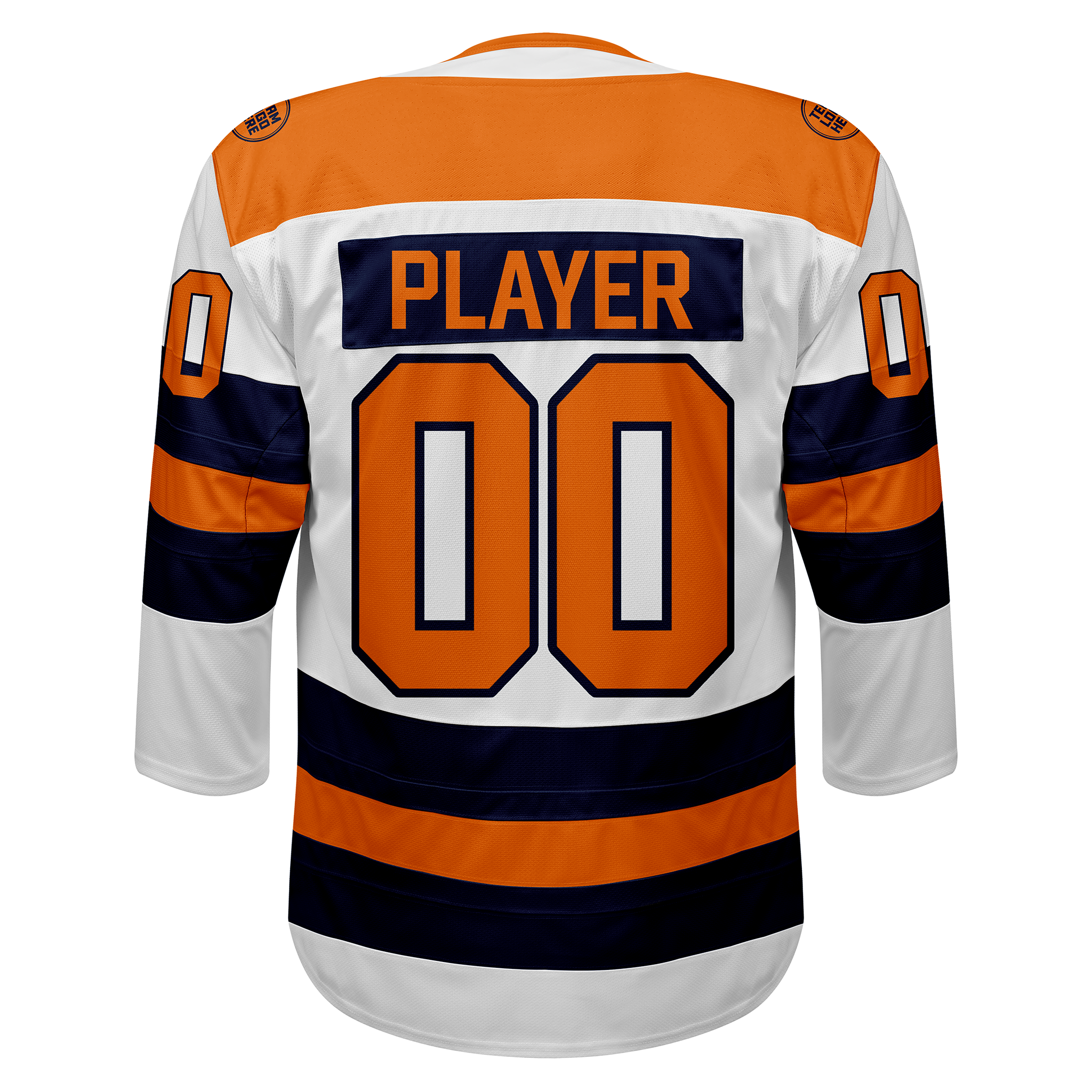 Custom Hockey Jersey Elite Pro EP-104 WhiteNavyOrange