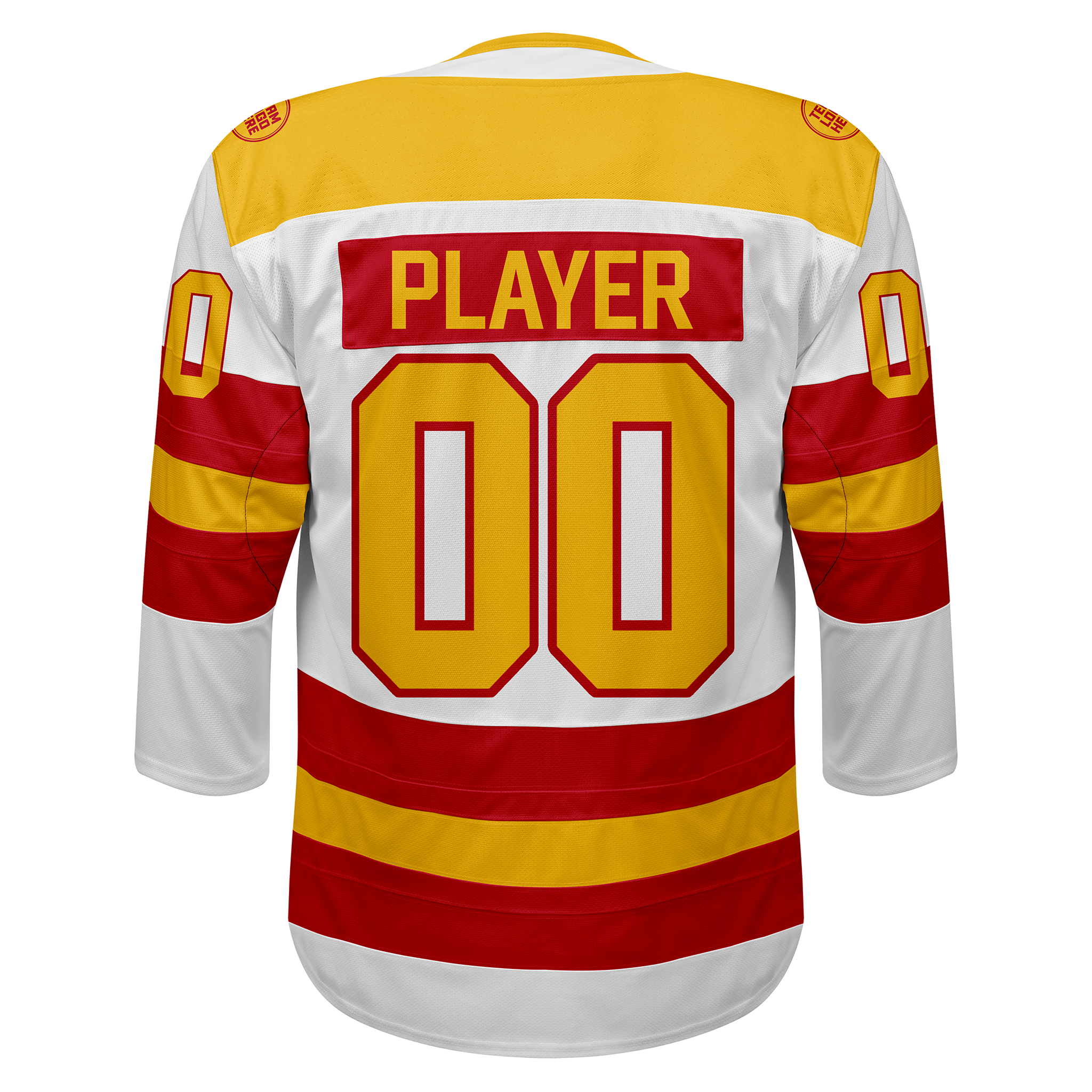 Custom Hockey Jersey Elite Pro EP-104 WhiteRedGold
