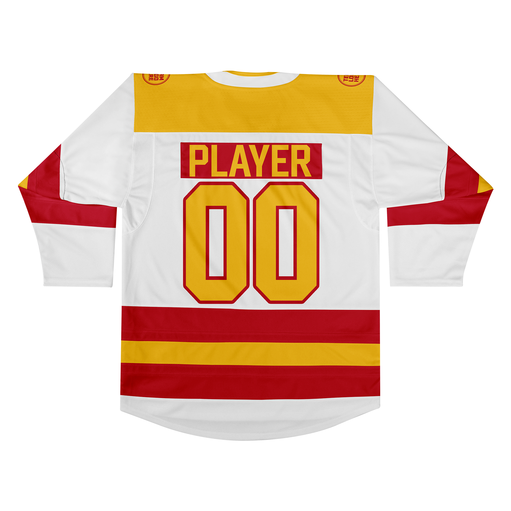 Custom Hockey Jersey Elite Pro EP-104 WhiteRedGold