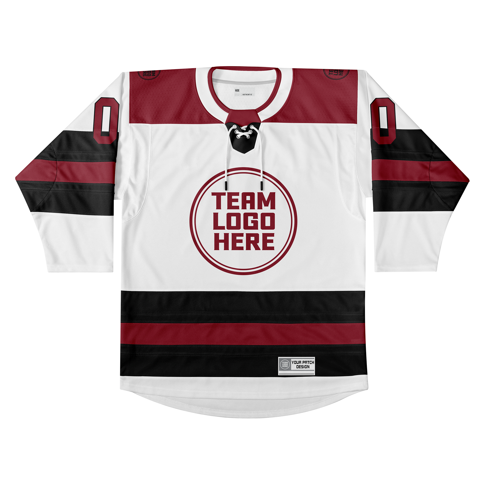 Custom Hockey Jersey Elite Pro EP-104 WhiteBlackRed