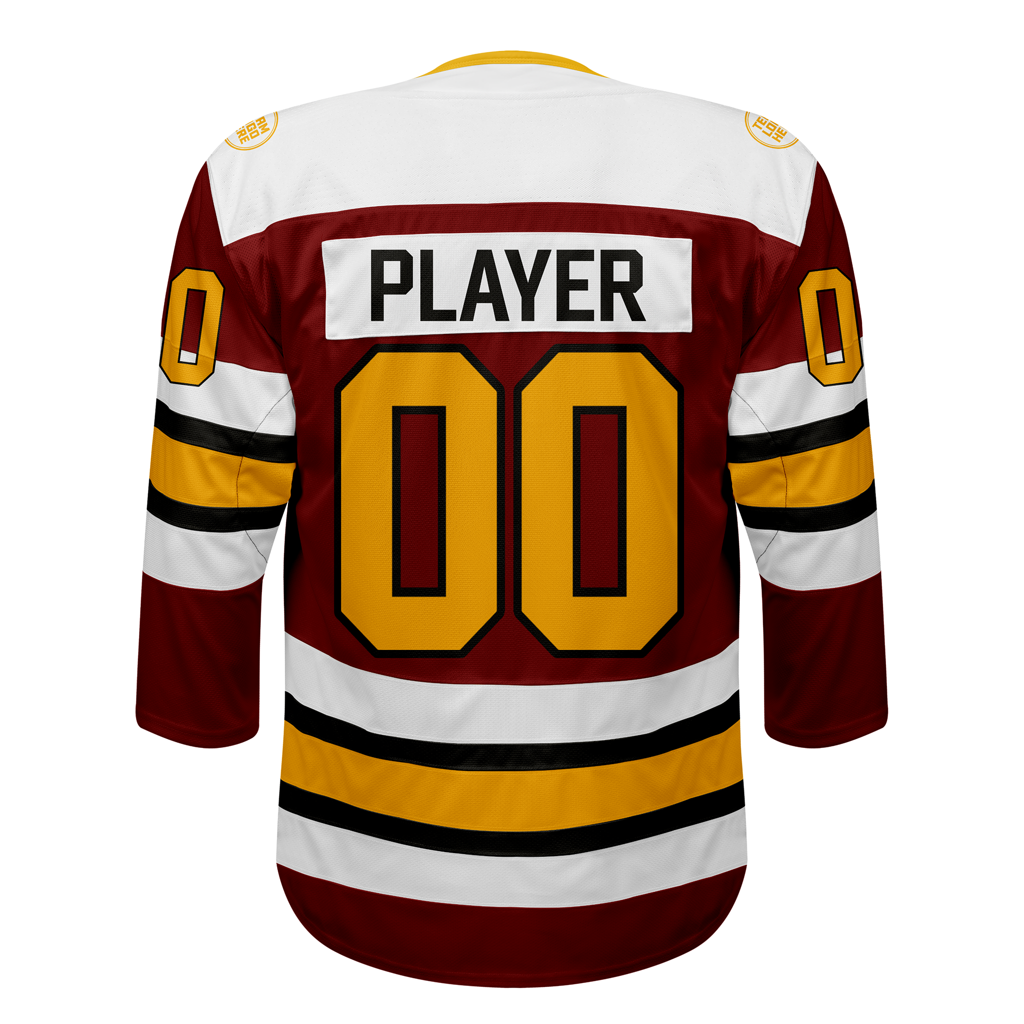 Custom Hockey Jersey Elite Pro EP-105 MaroonWhiteGraphiteGold