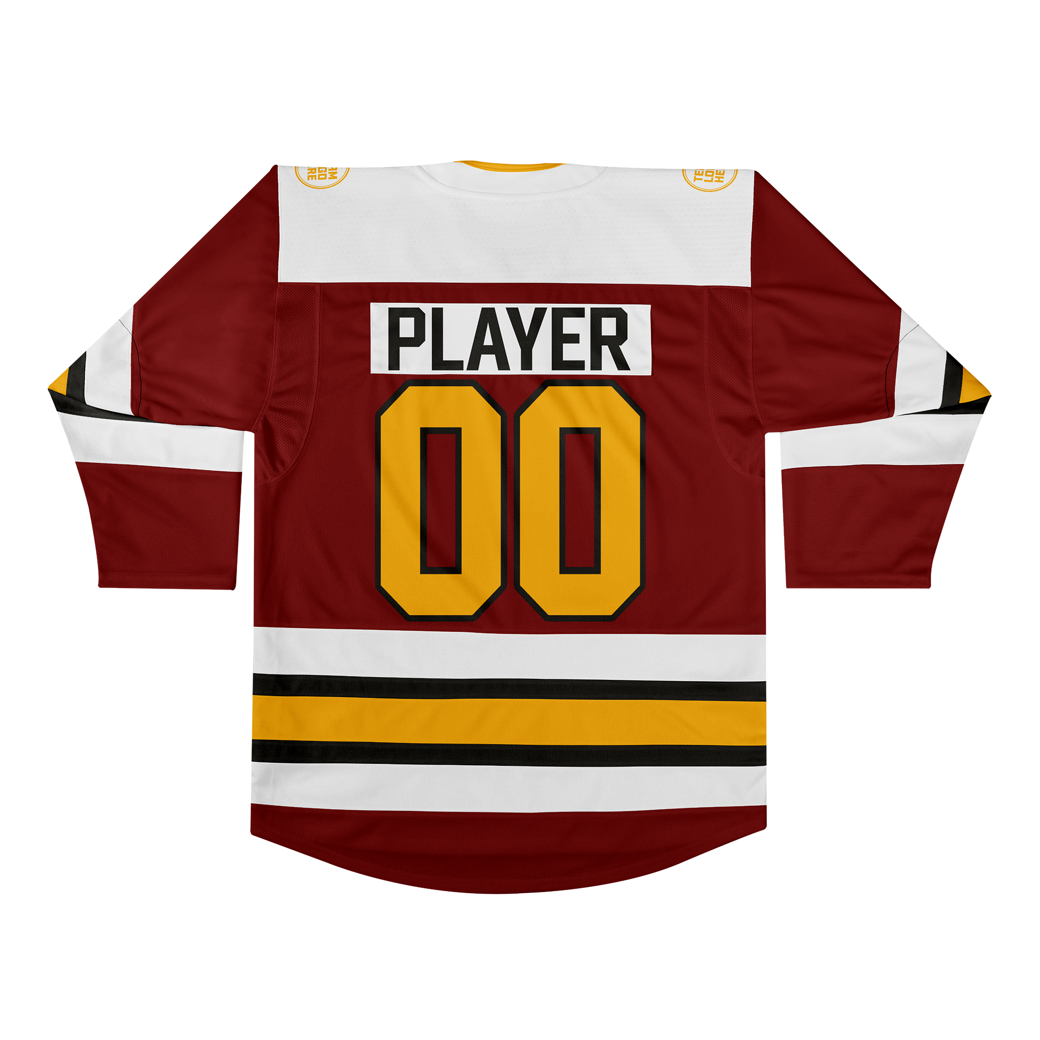Custom Hockey Jersey Elite Pro EP-105 MaroonWhiteGraphiteGold