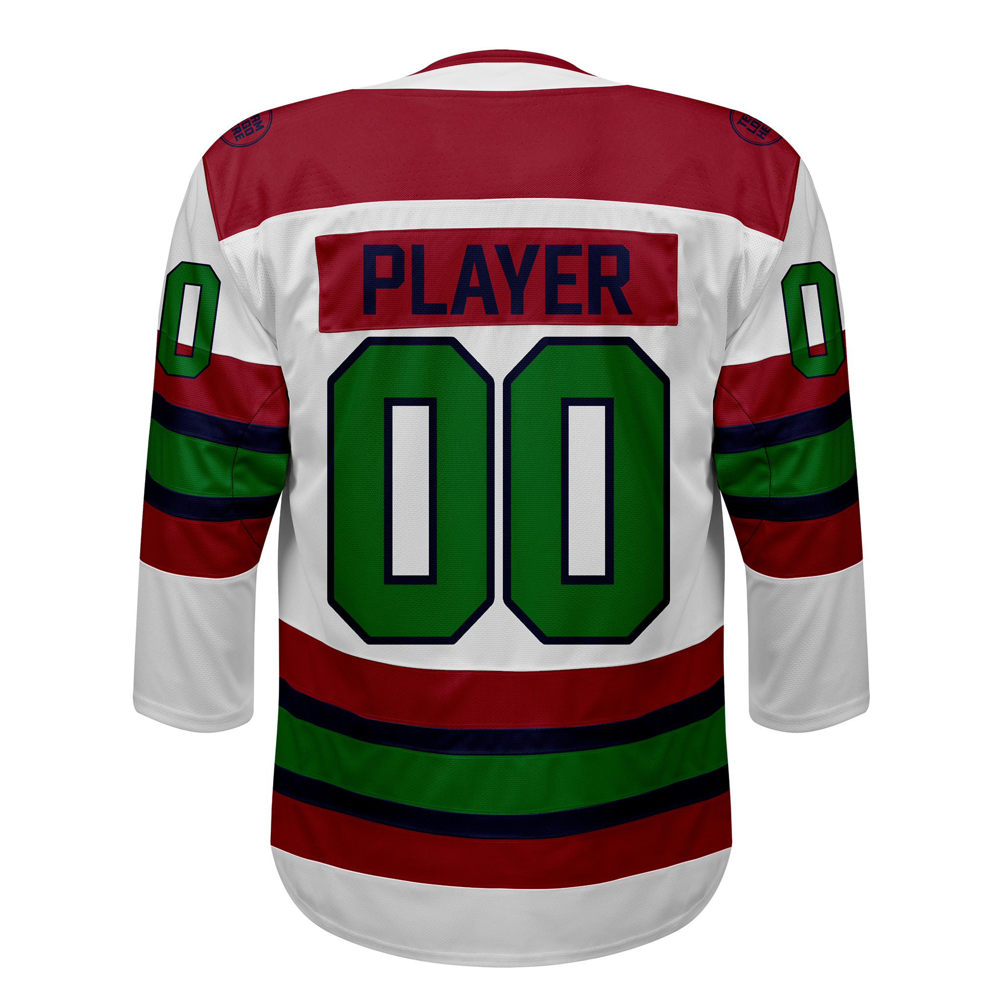Custom Hockey Jersey Elite Pro EP-105 WhiteMaroonNavyGreen