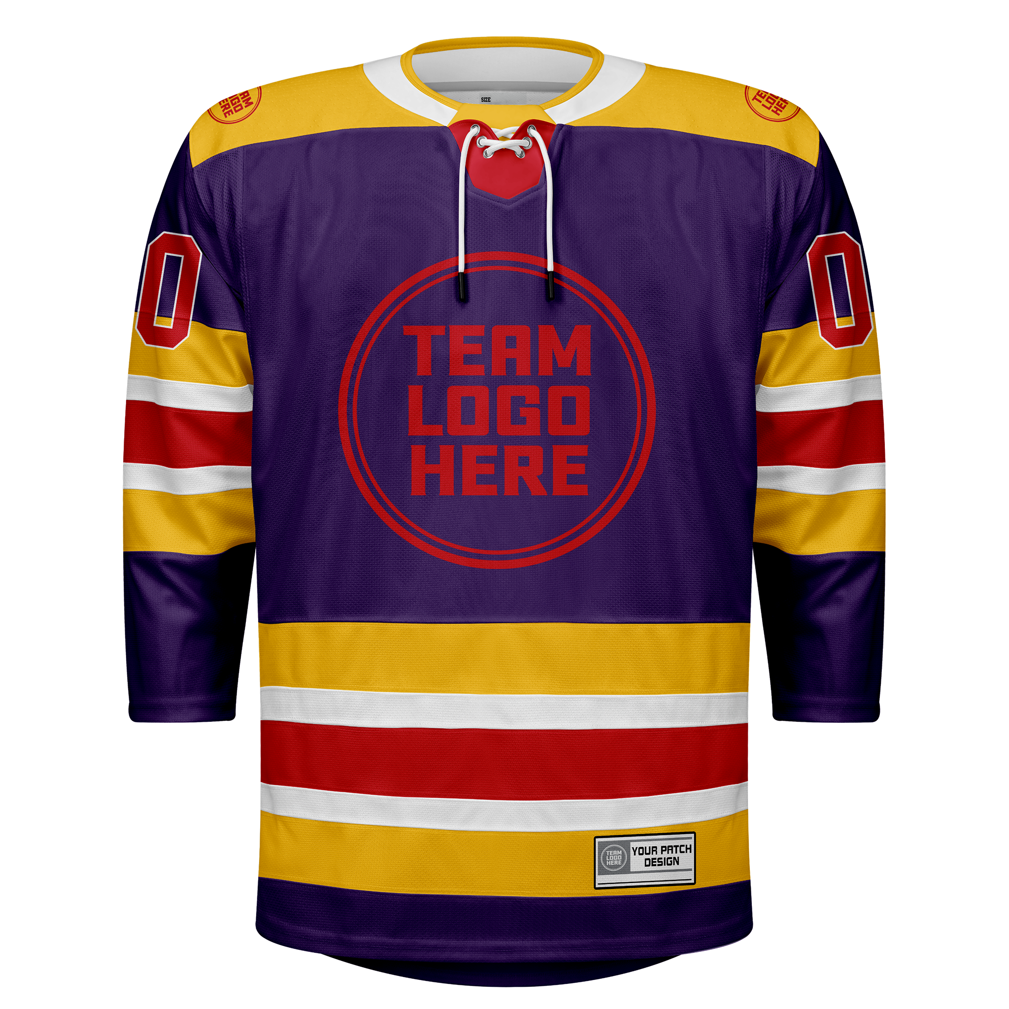 Custom Hockey Jersey Elite Pro EP-105 RoyalGoldWhiteRed