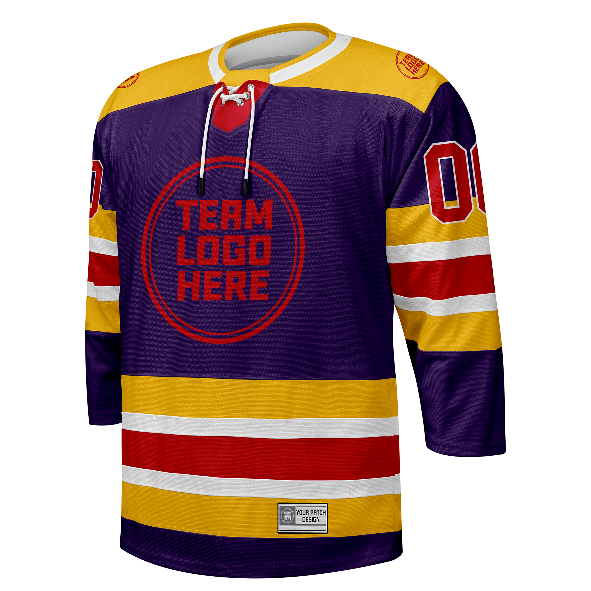 Custom Hockey Jersey Elite Pro EP-105 RoyalGoldWhiteRed
