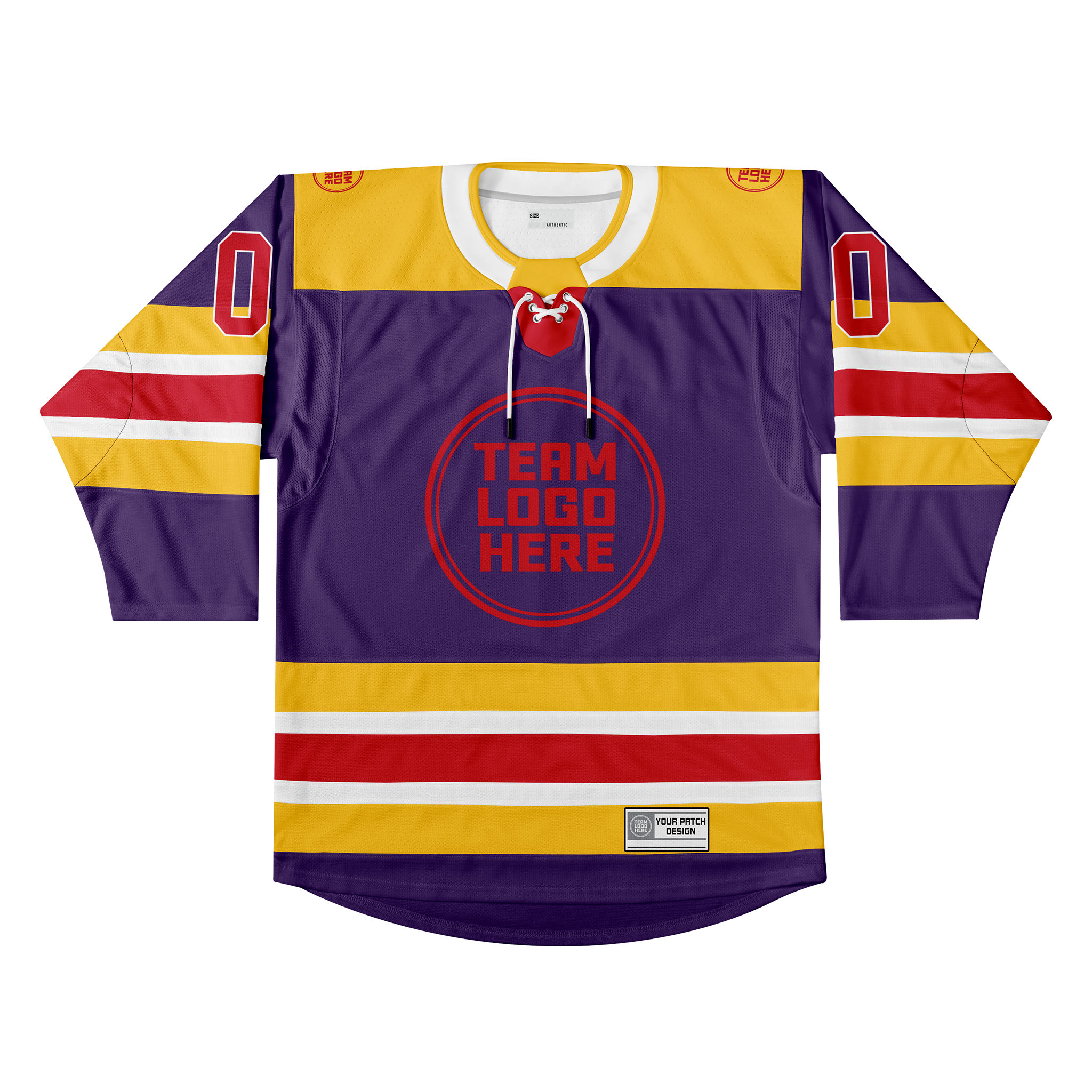 Custom Hockey Jersey Elite Pro EP-105 RoyalGoldWhiteRed