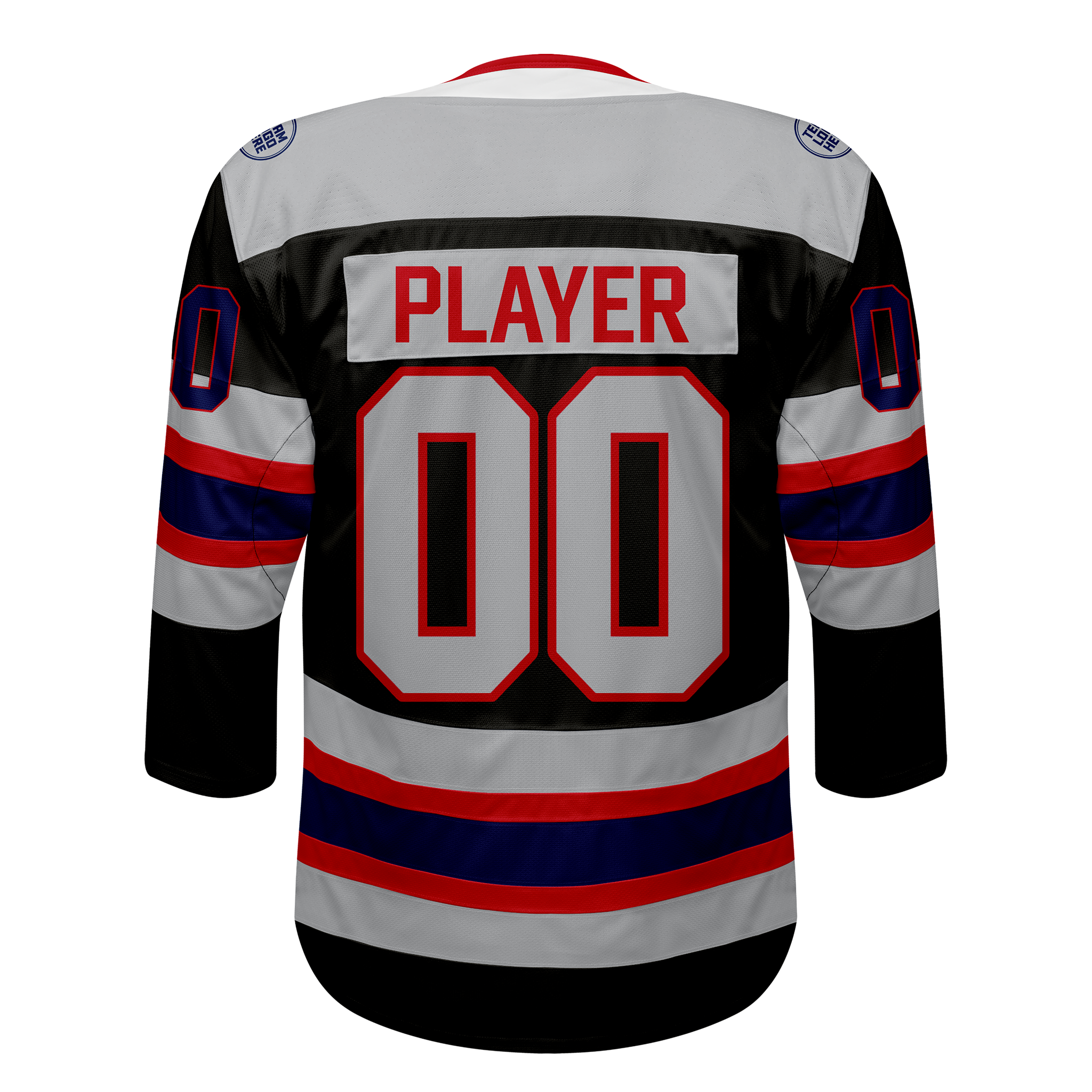 Custom Hockey Jersey Elite Pro EP-105 GraphiteSilverRedNavy