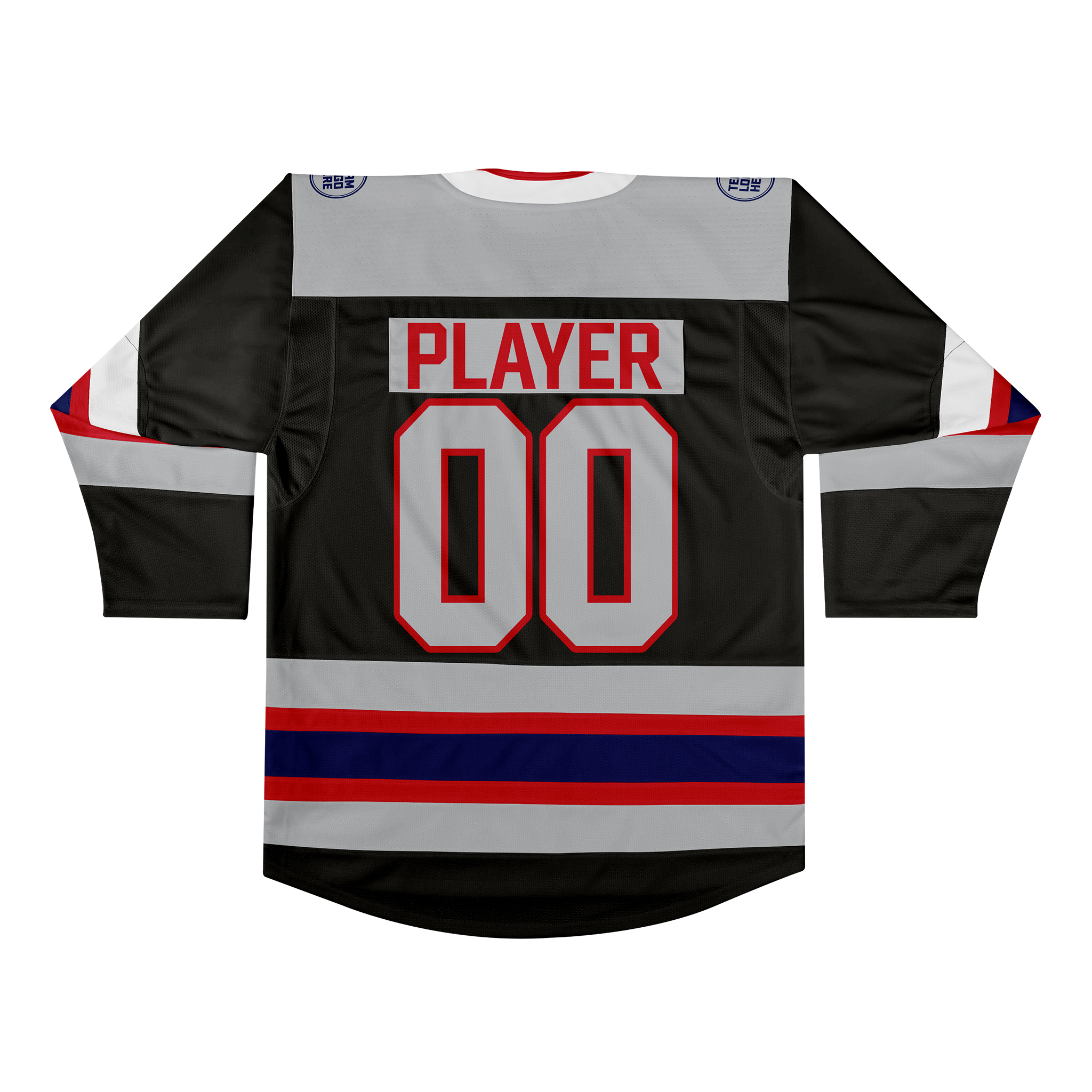 Custom Hockey Jersey Elite Pro EP-105 GraphiteSilverRedNavy