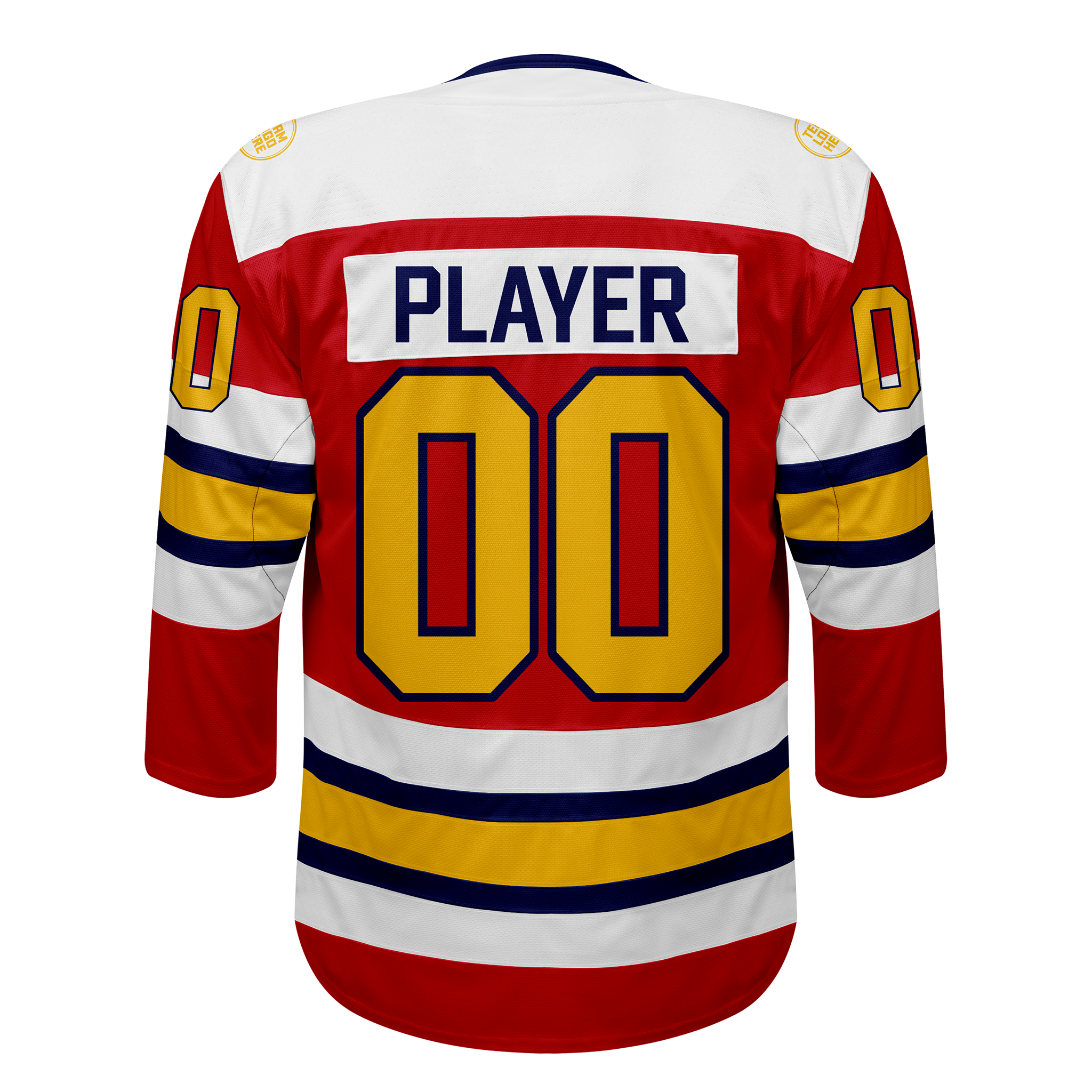 Custom Hockey Jersey Elite Pro EP-105 RedWhiteNavyGold