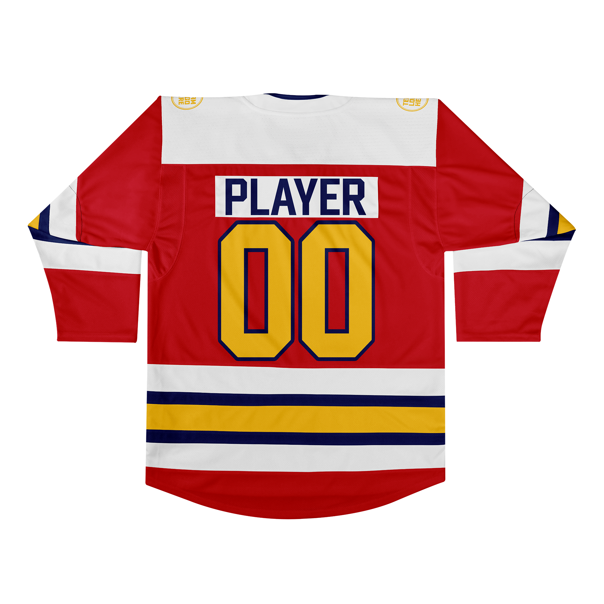 Custom Hockey Jersey Elite Pro EP-105 RedWhiteNavyGold