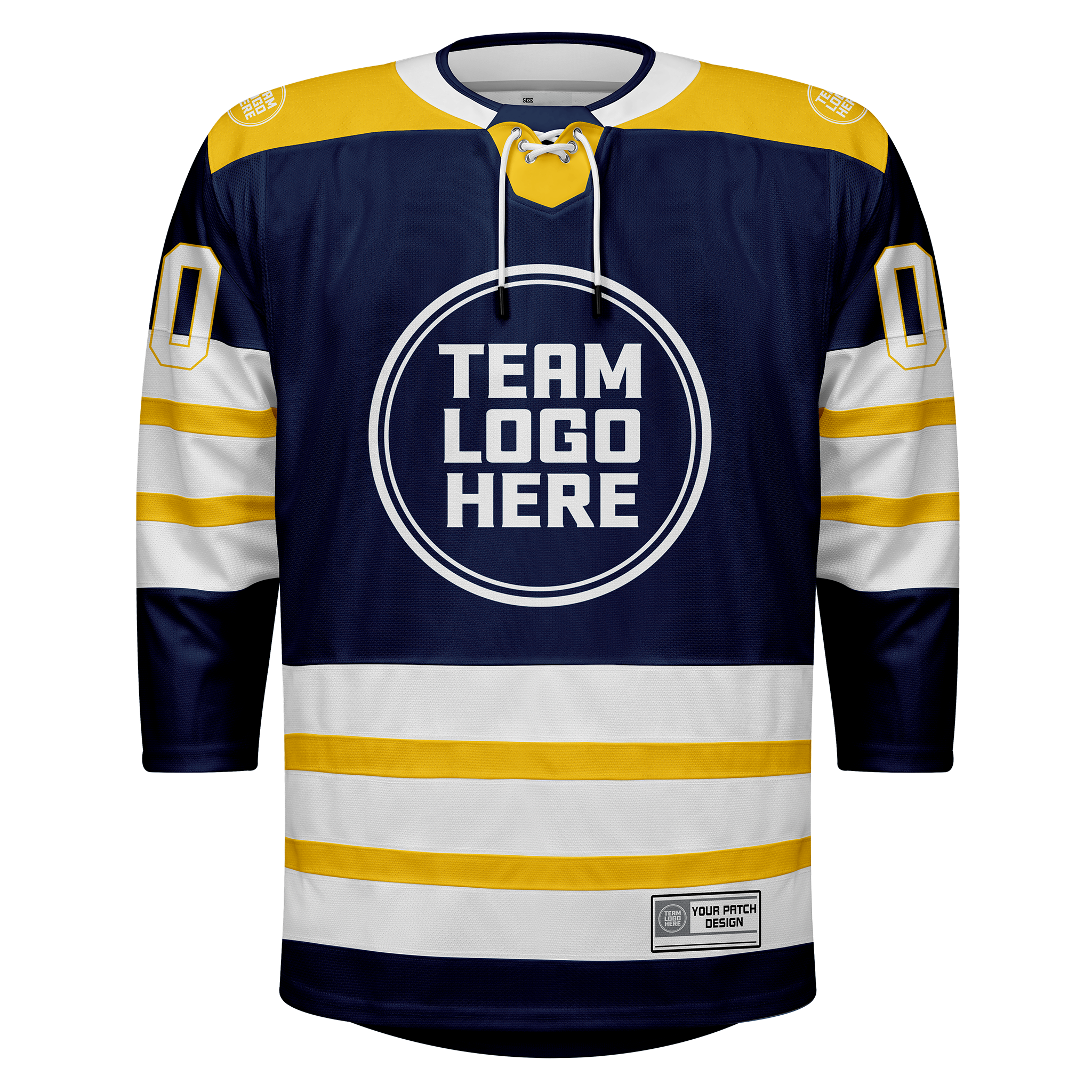 Custom Hockey Jersey Elite Pro EP-107 NavyGoldWhite