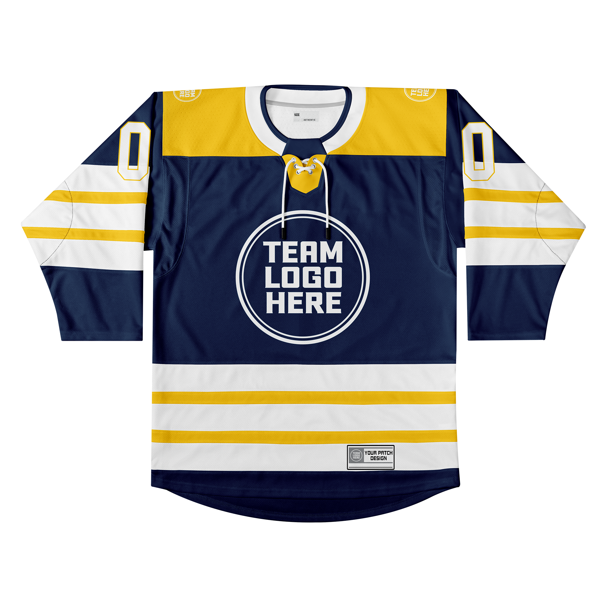 Custom Hockey Jersey Elite Pro EP-107 NavyGoldWhite