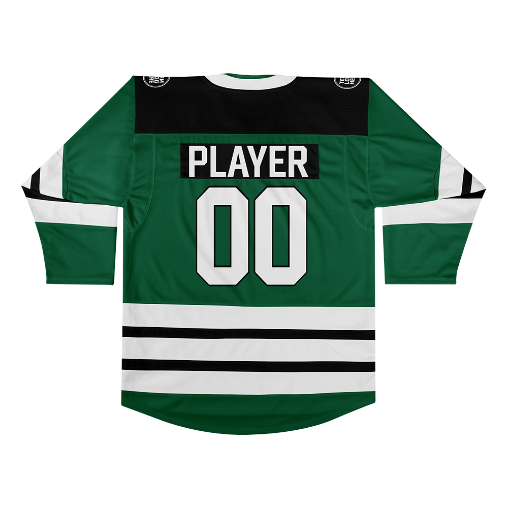 Custom Hockey Jersey Elite Pro EP-107 GreenBlackWhite