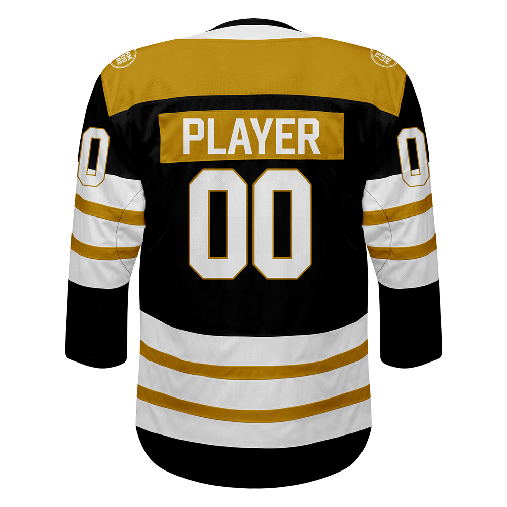 Custom Hockey Jersey Elite Pro EP-107 BlackGoldWhite