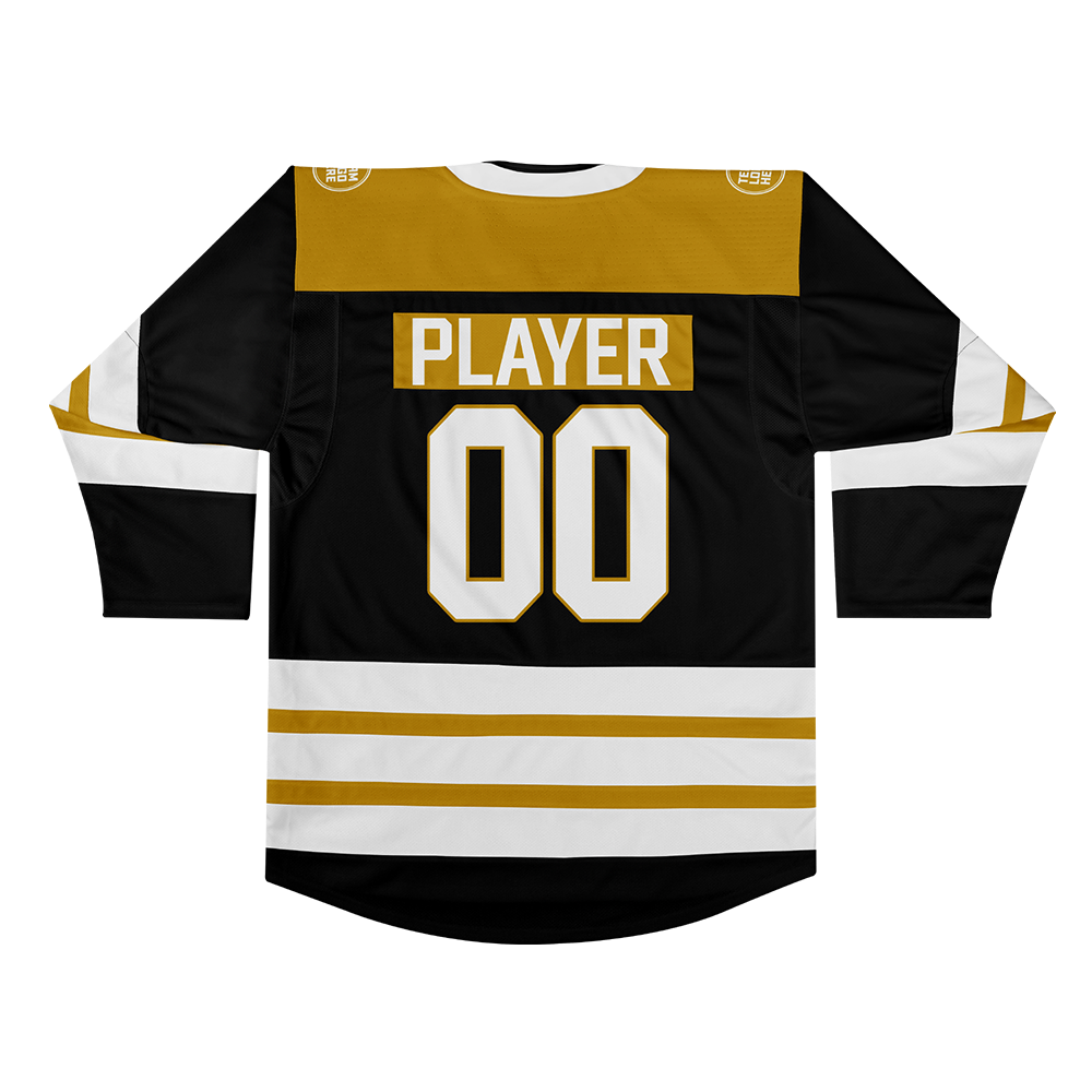 Custom Hockey Jersey Elite Pro EP-107 BlackGoldWhite