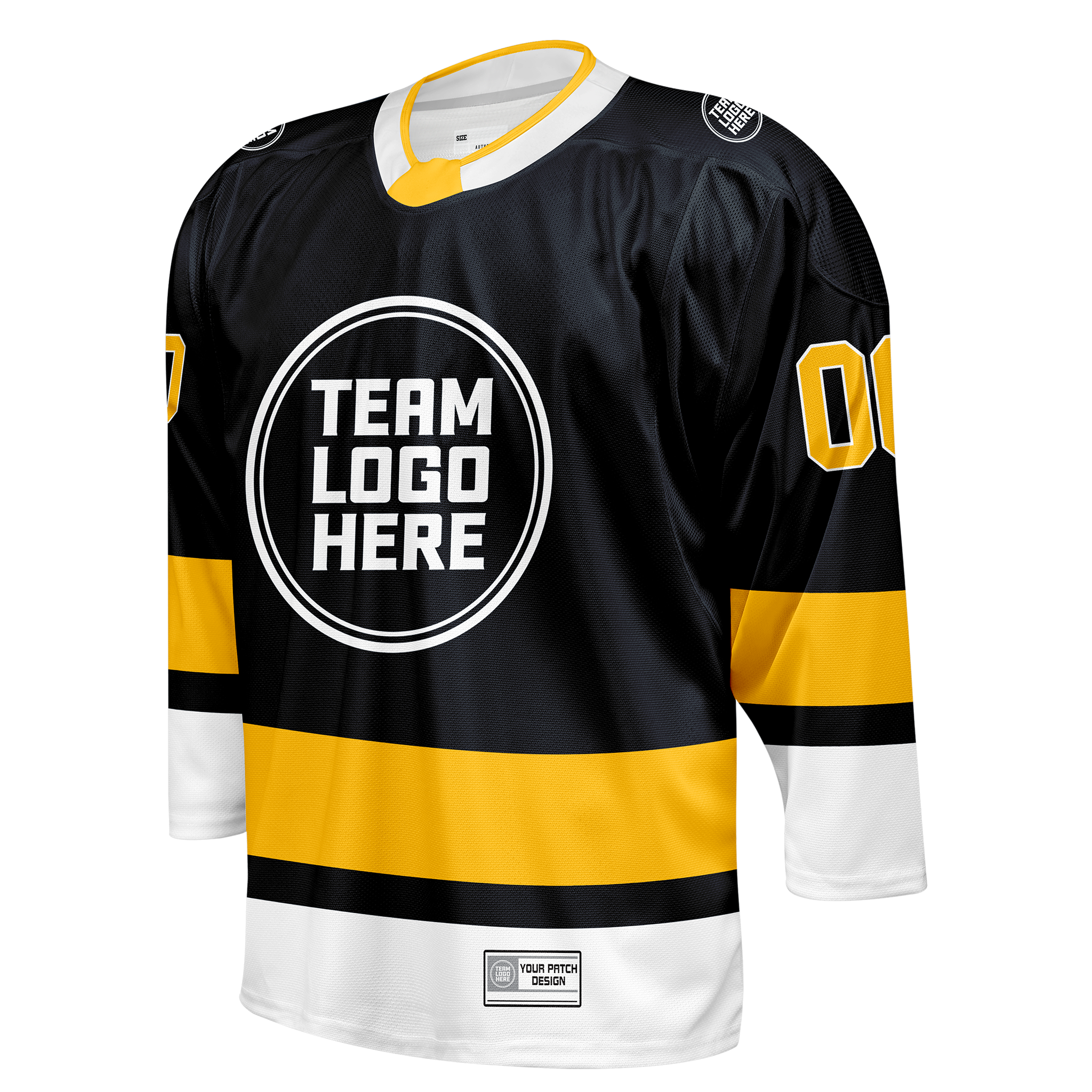 Custom Hockey Jersey Elite Pro EP-201 BlackGoldWhite