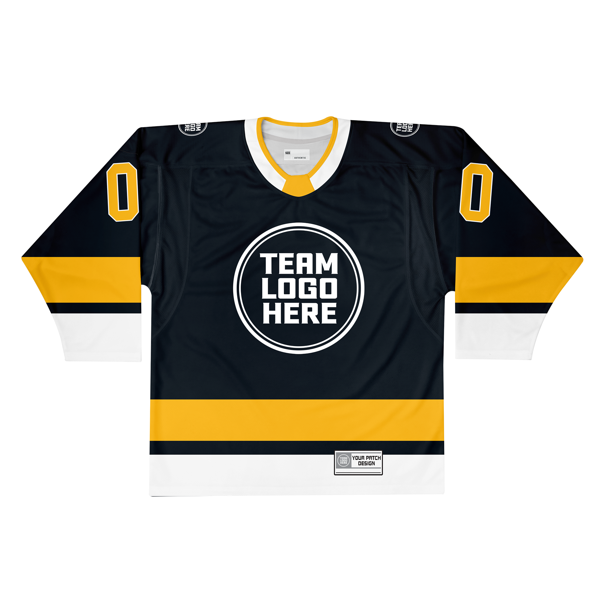 Custom Hockey Jersey Elite Pro EP-201 BlackGoldWhite