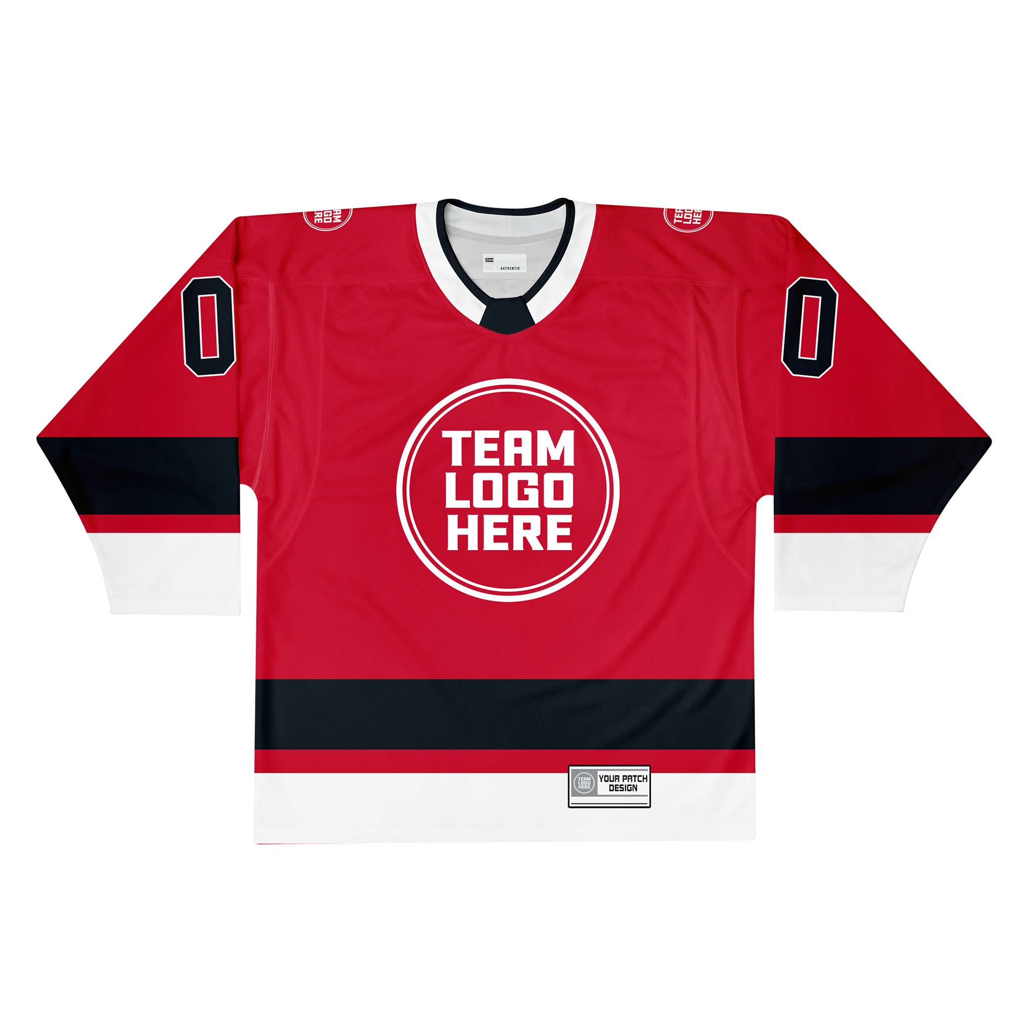Custom Hockey Jersey Elite Pro EP-201 RedBlackWhite