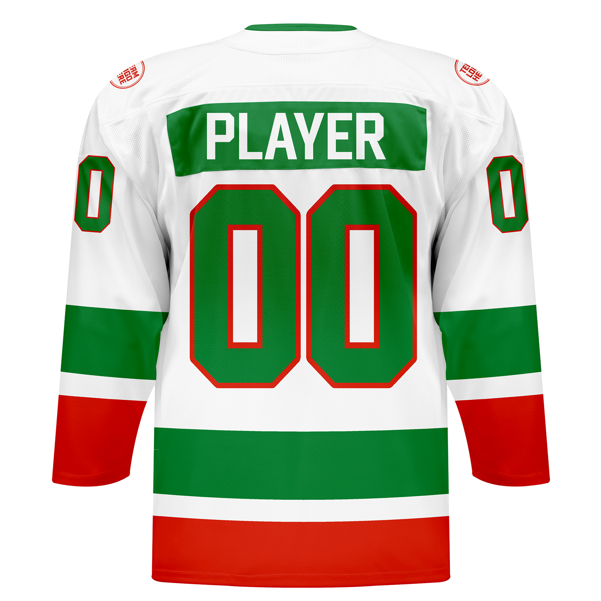 Custom Hockey Jersey Elite Pro EP-201 WhiteGreenRed