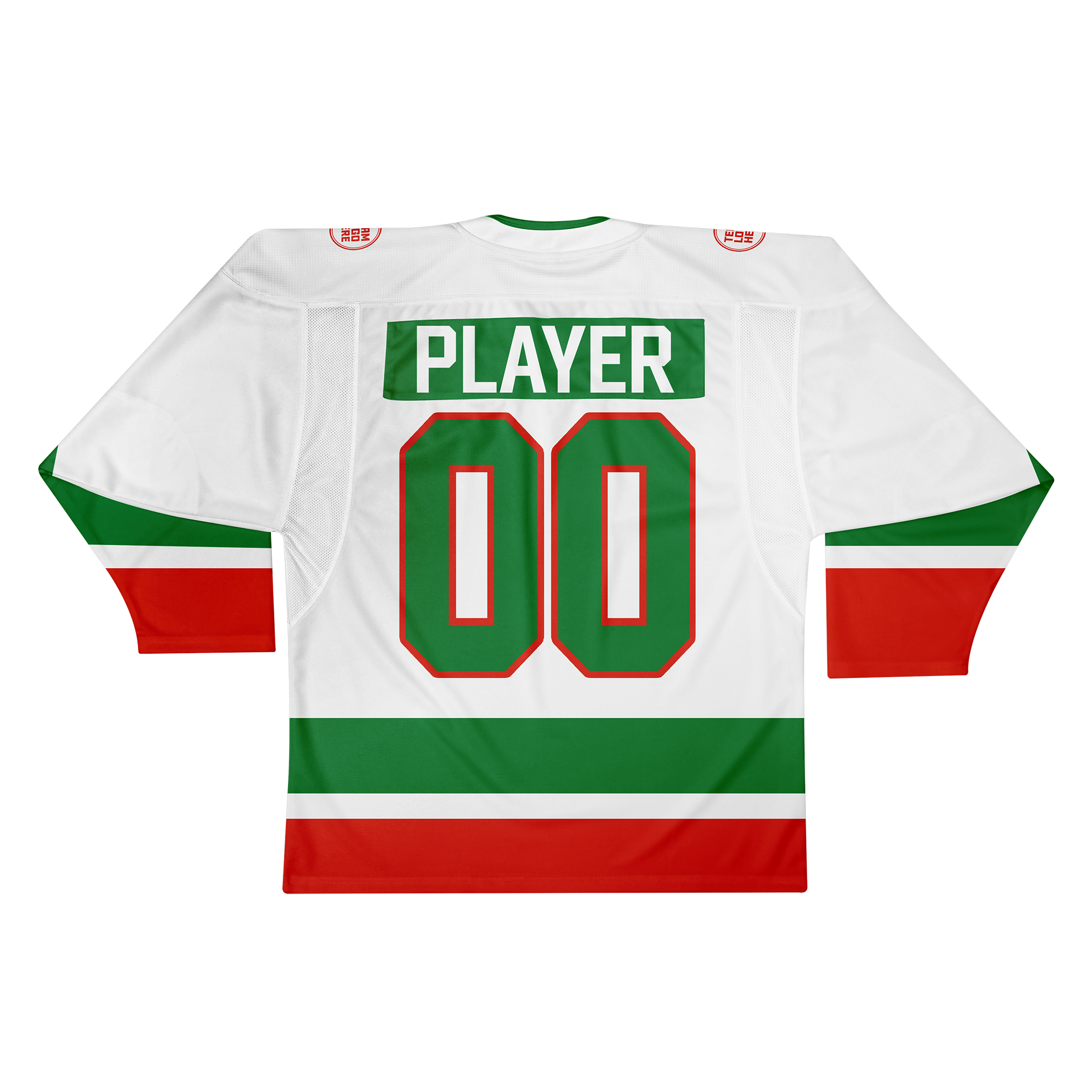 Custom Hockey Jersey Elite Pro EP-201 WhiteGreenRed