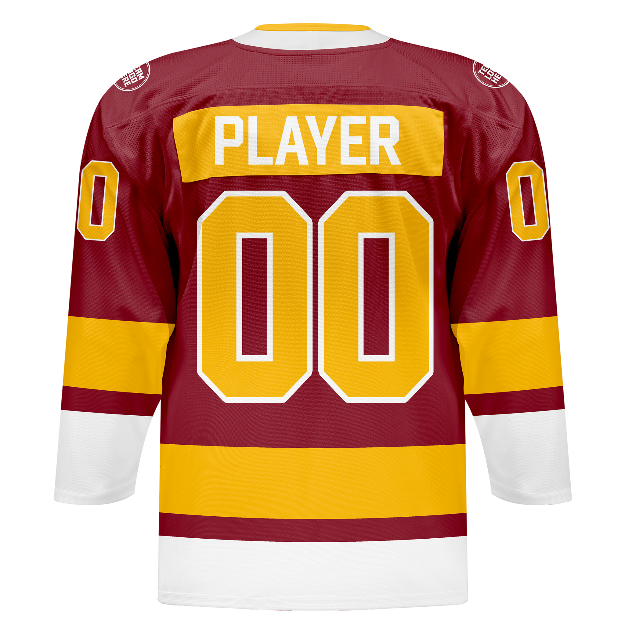 Custom Hockey Jersey Elite Pro EP-201 MaroonGoldWhite