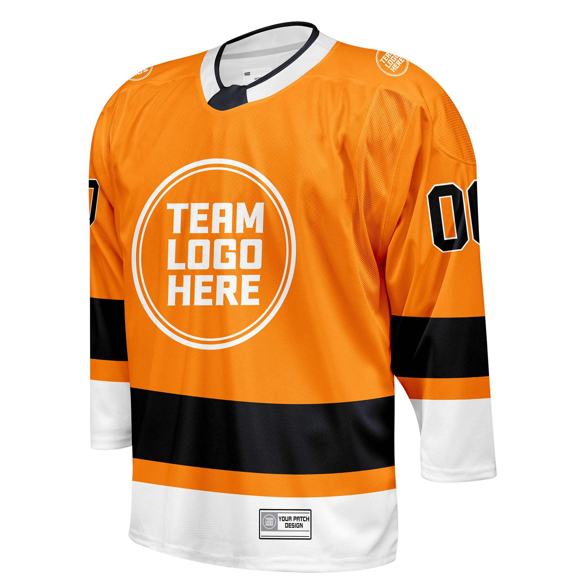 Custom Hockey Jersey Elite Pro EP-201 OrangeBlackWhite